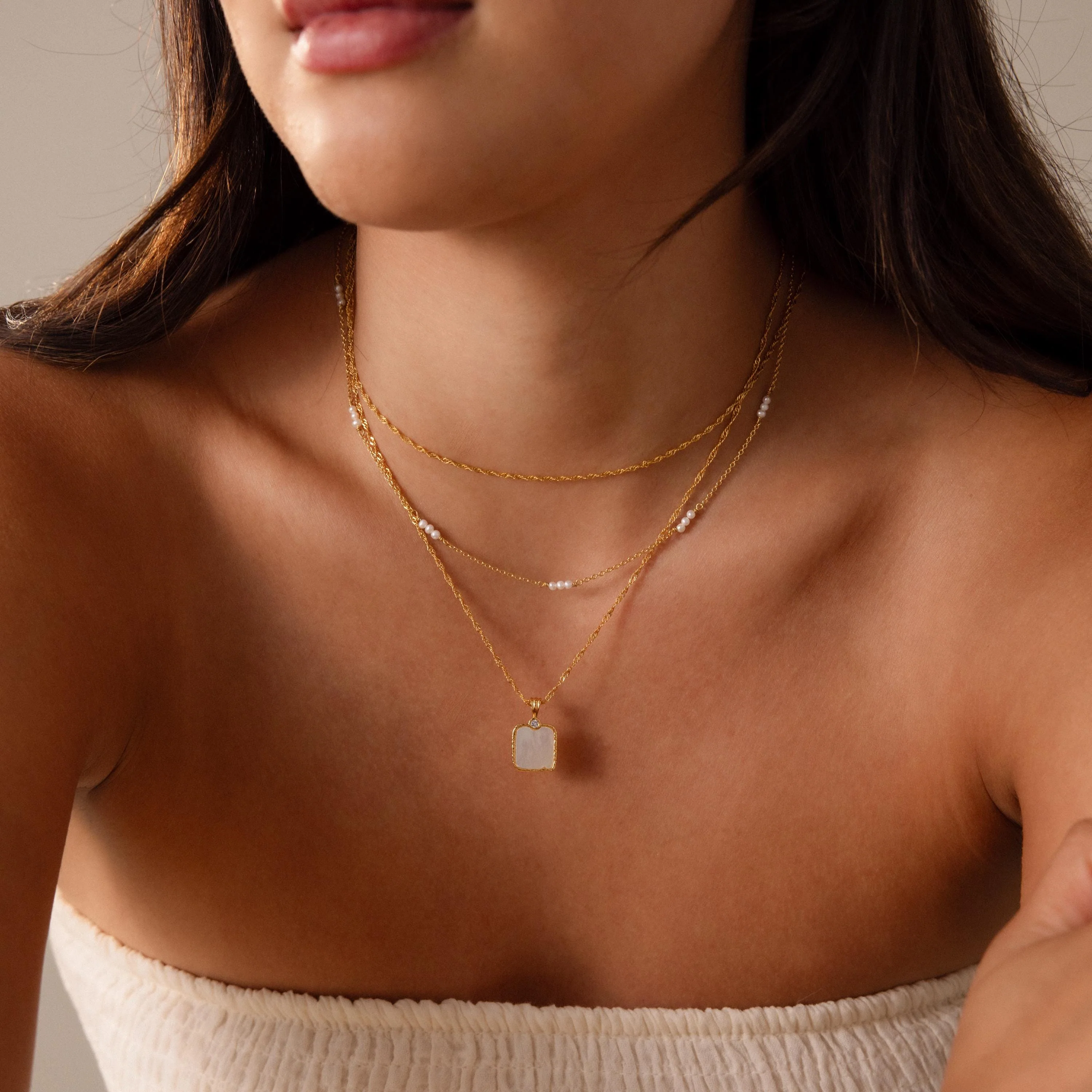 Serenity Mother of Pearl Necklace - Image 5
