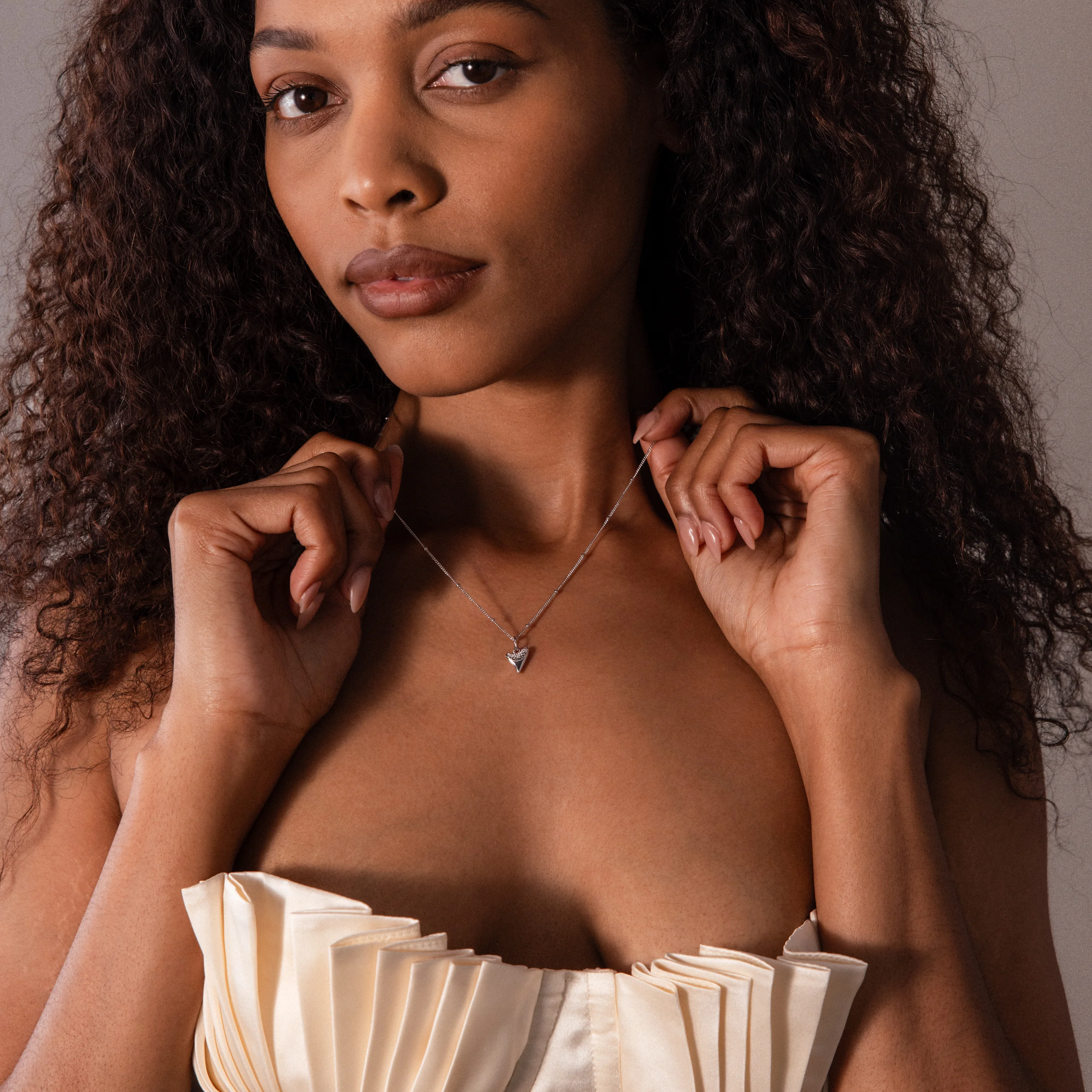 Shark Tooth Necklace in Silver - Image 6