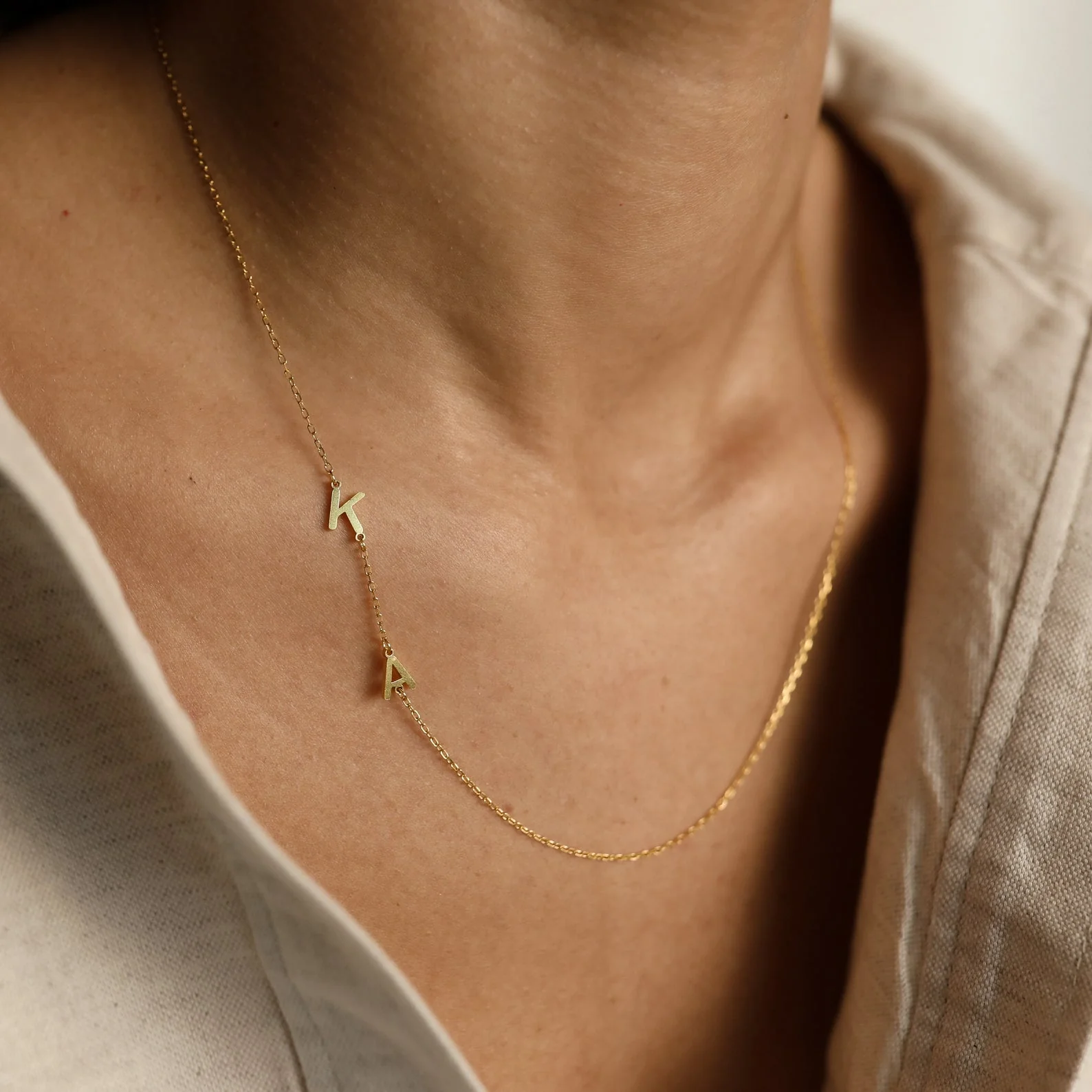 Sideways Initial Necklace - Image 6