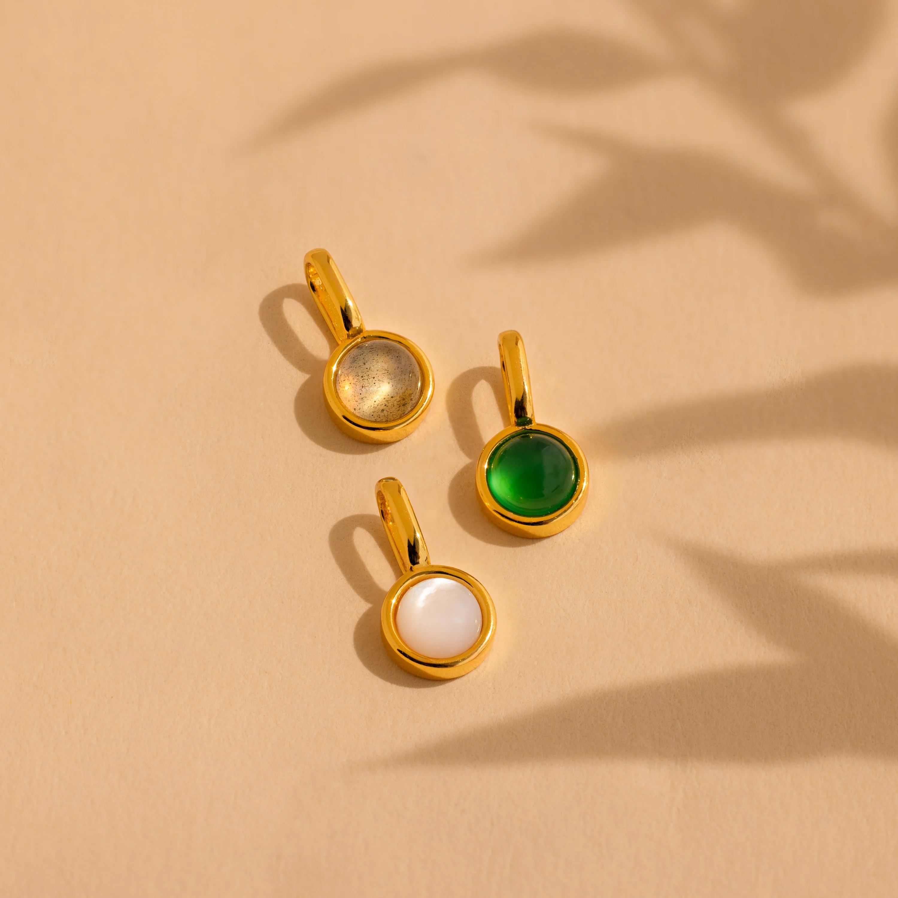 Signet Blue Zircon Charm in 18K Gold - Image 8