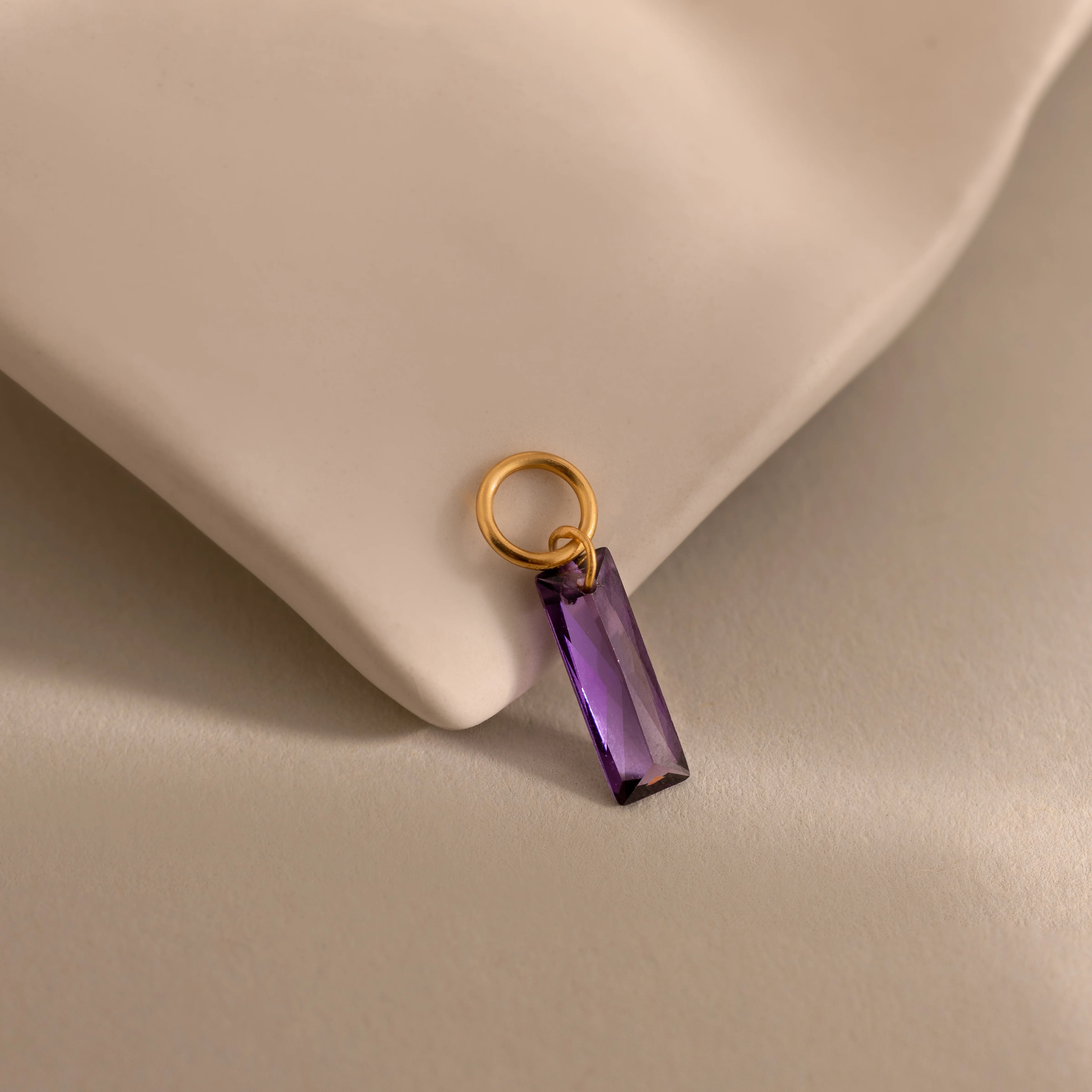 Skinny Baguette Birthstone Charm - Image 3