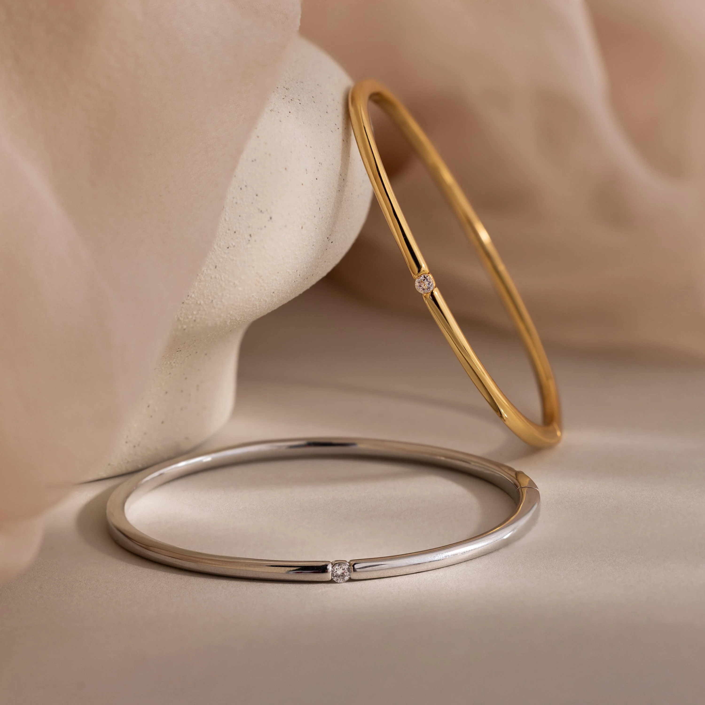 Skinny Diamond Bangle - Image 6