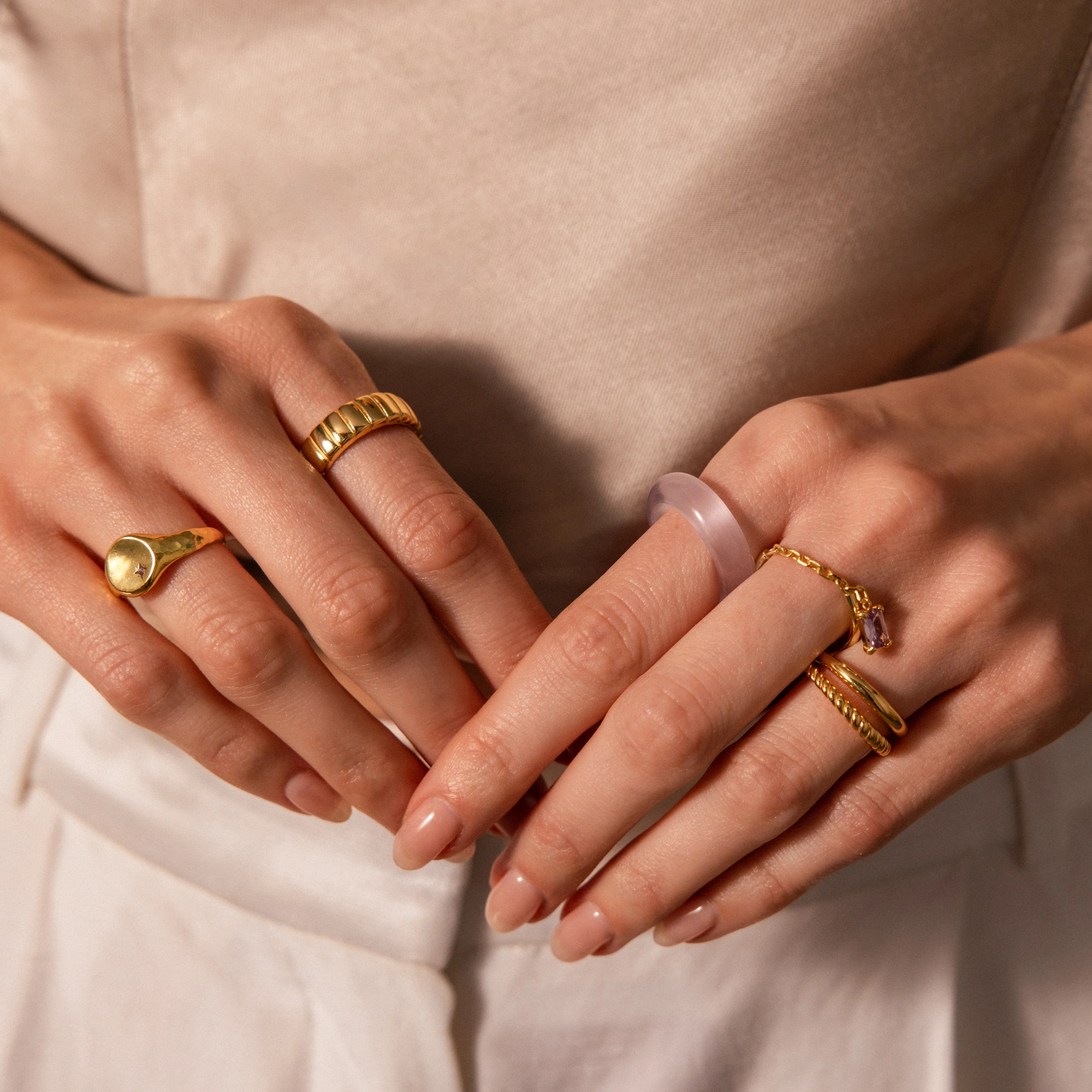 Skinny Lavender Jade Ring - Image 8