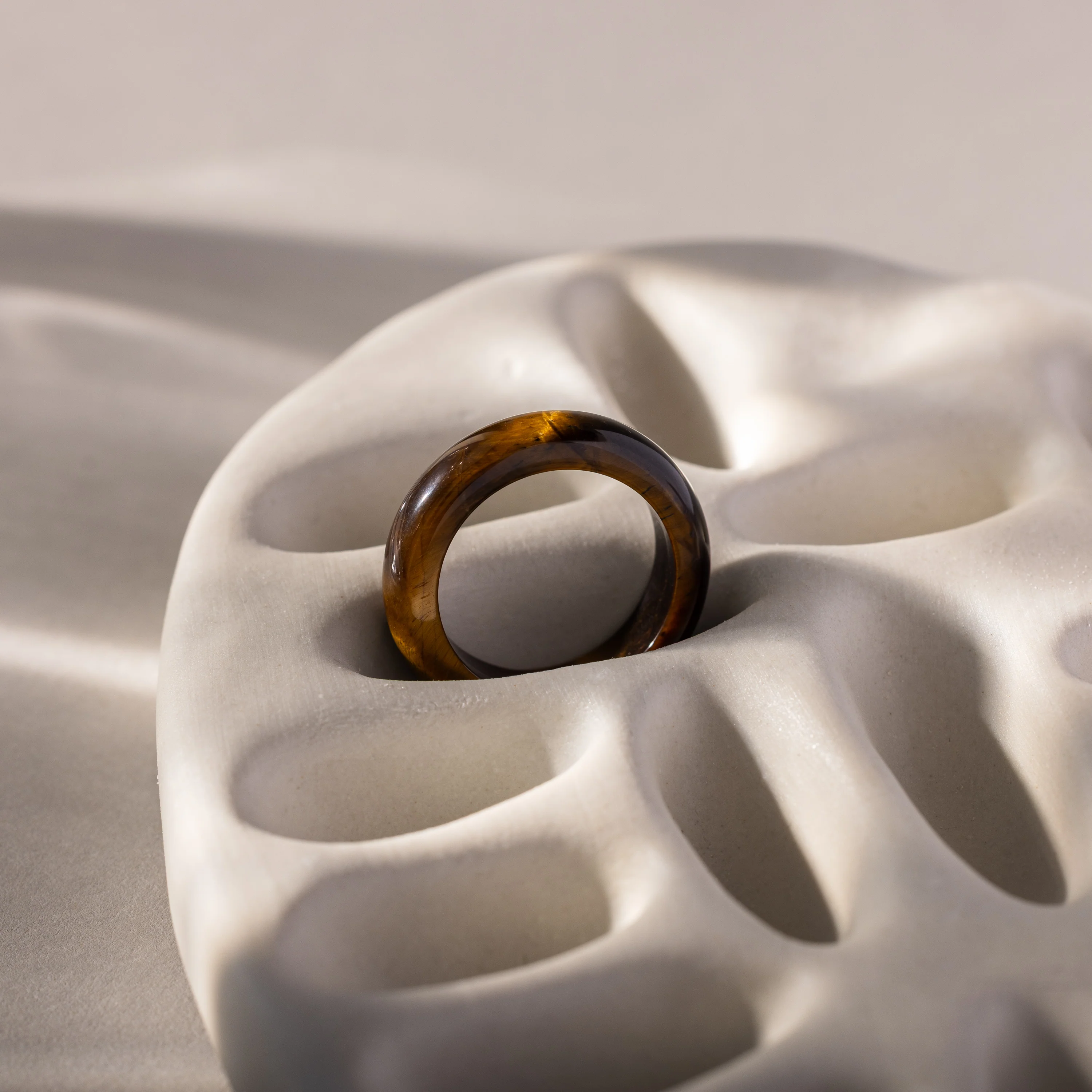 Skinny Tiger's Eye Ring - Image 7