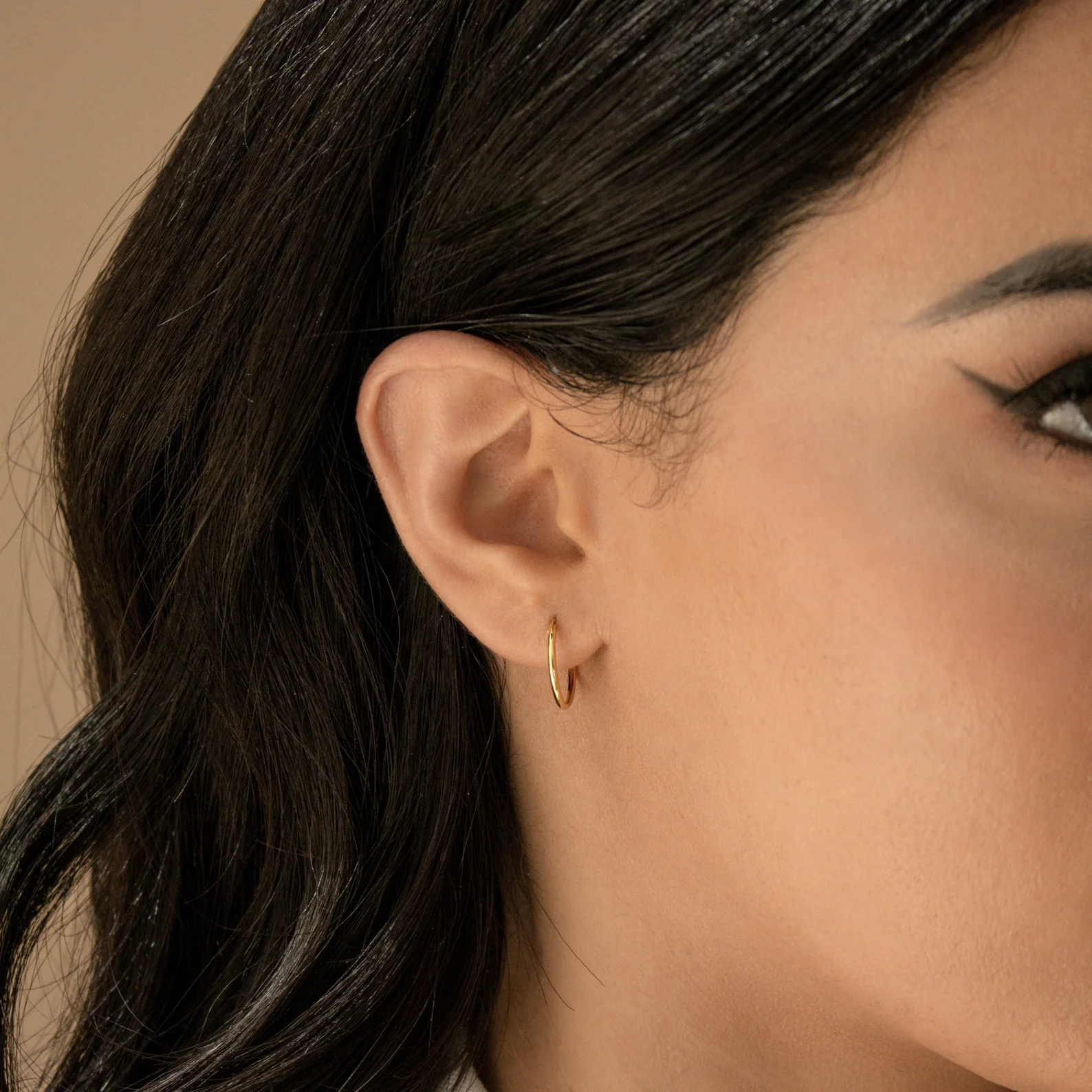 Small Thin Hoops - Image 6