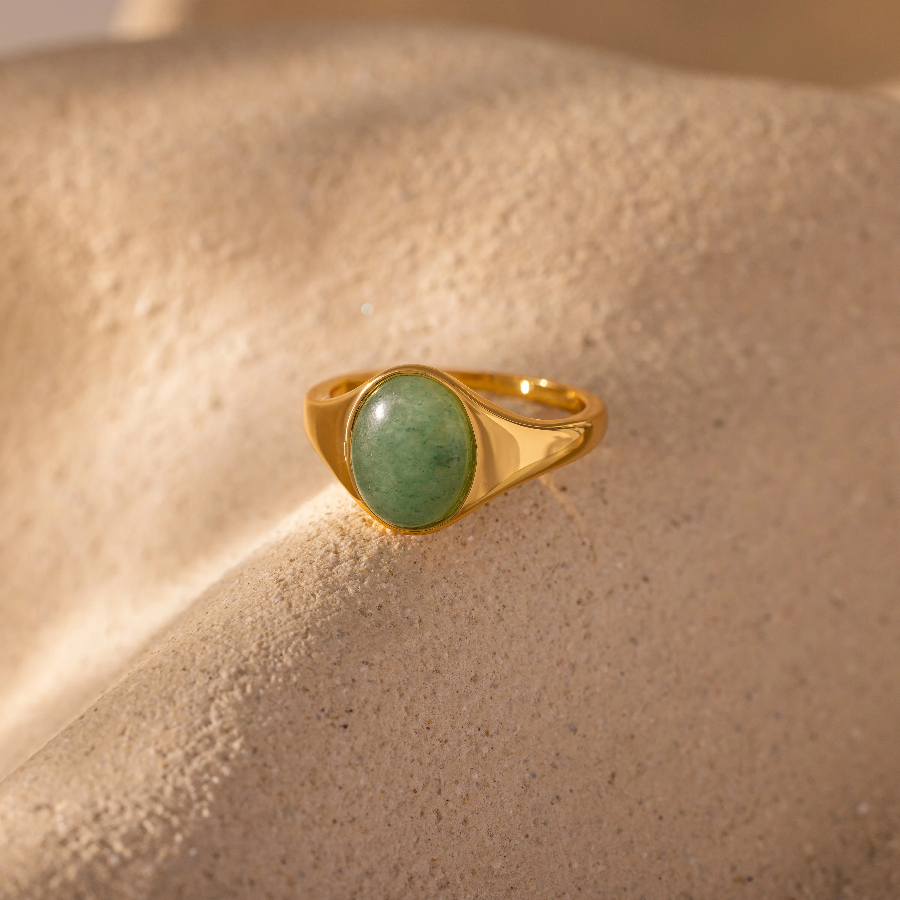 Solace Jade Signet Ring - Image 5