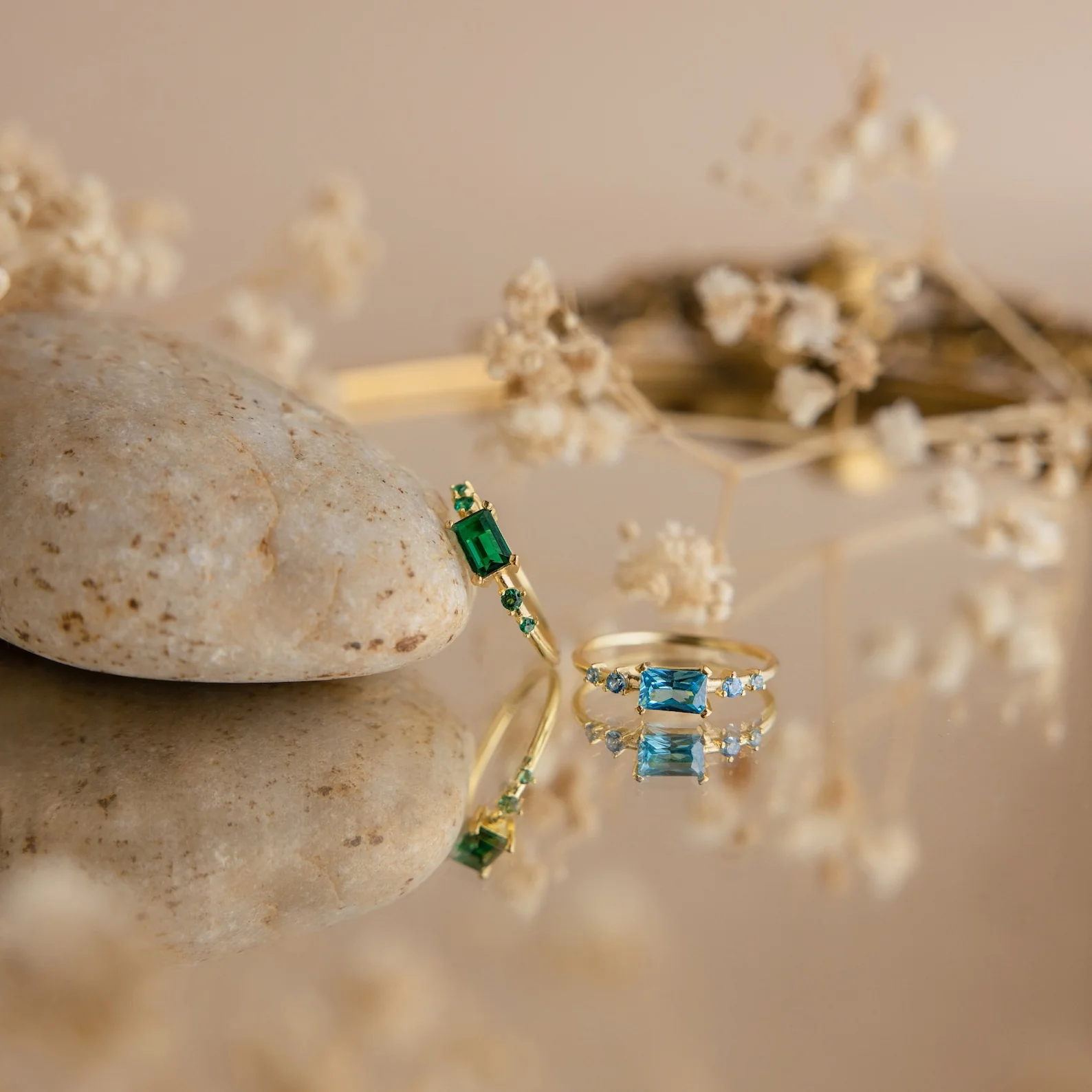 Space Baguette Birthstone Ring - Image 5