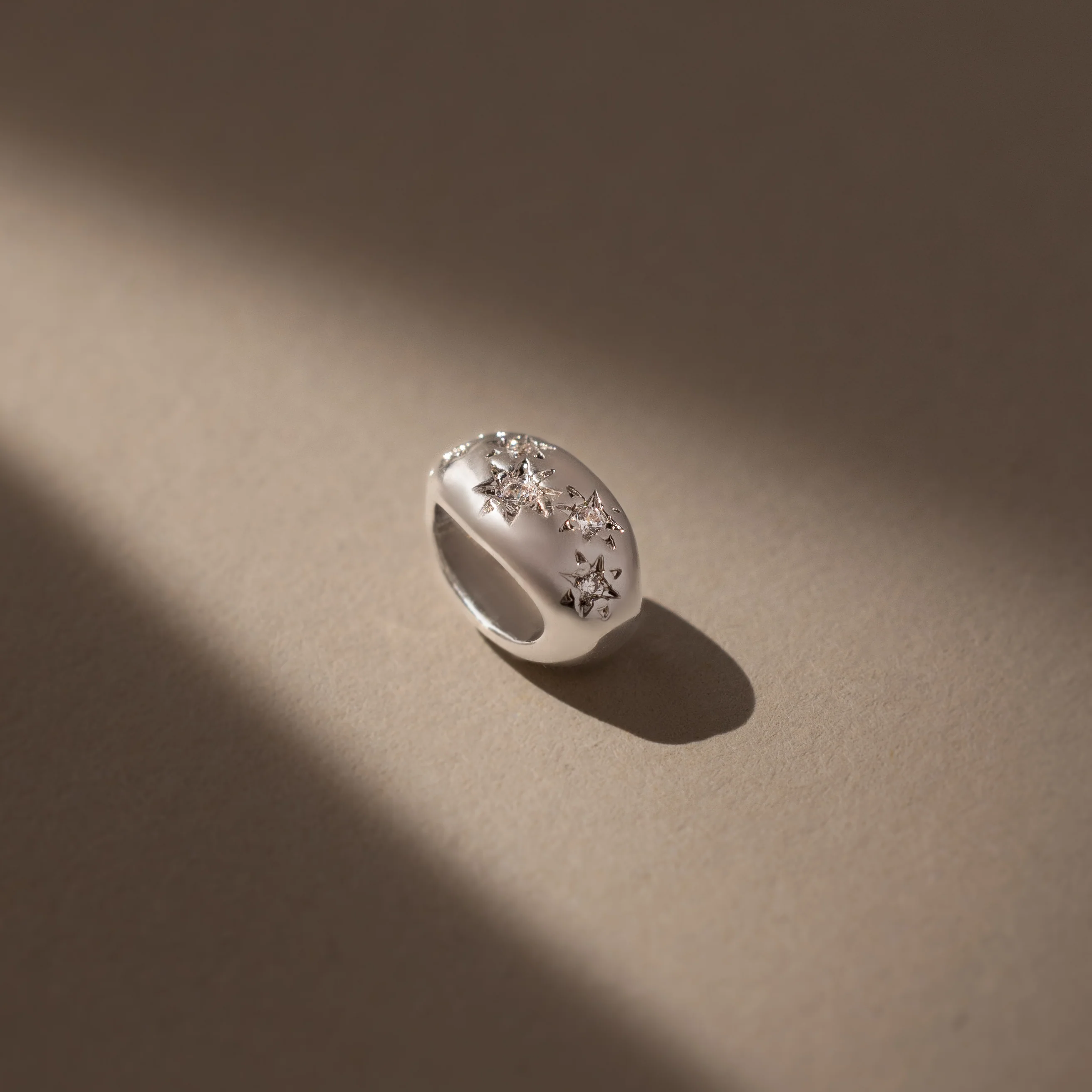 Sprinkle Diamond Dome Spacer Charm in Silver - Image 5