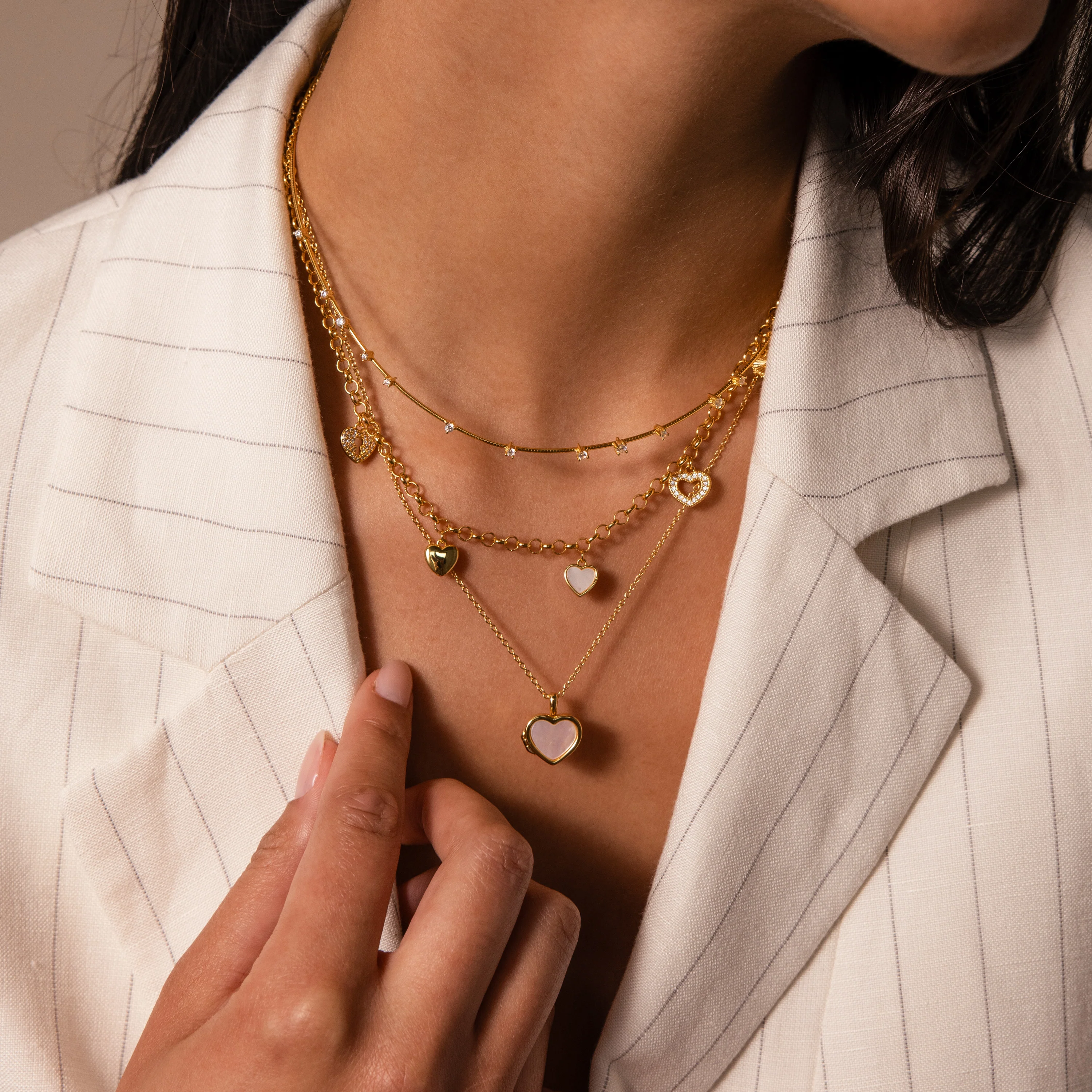 Sprinkle Diamond Necklace in 18K Gold - Image 6