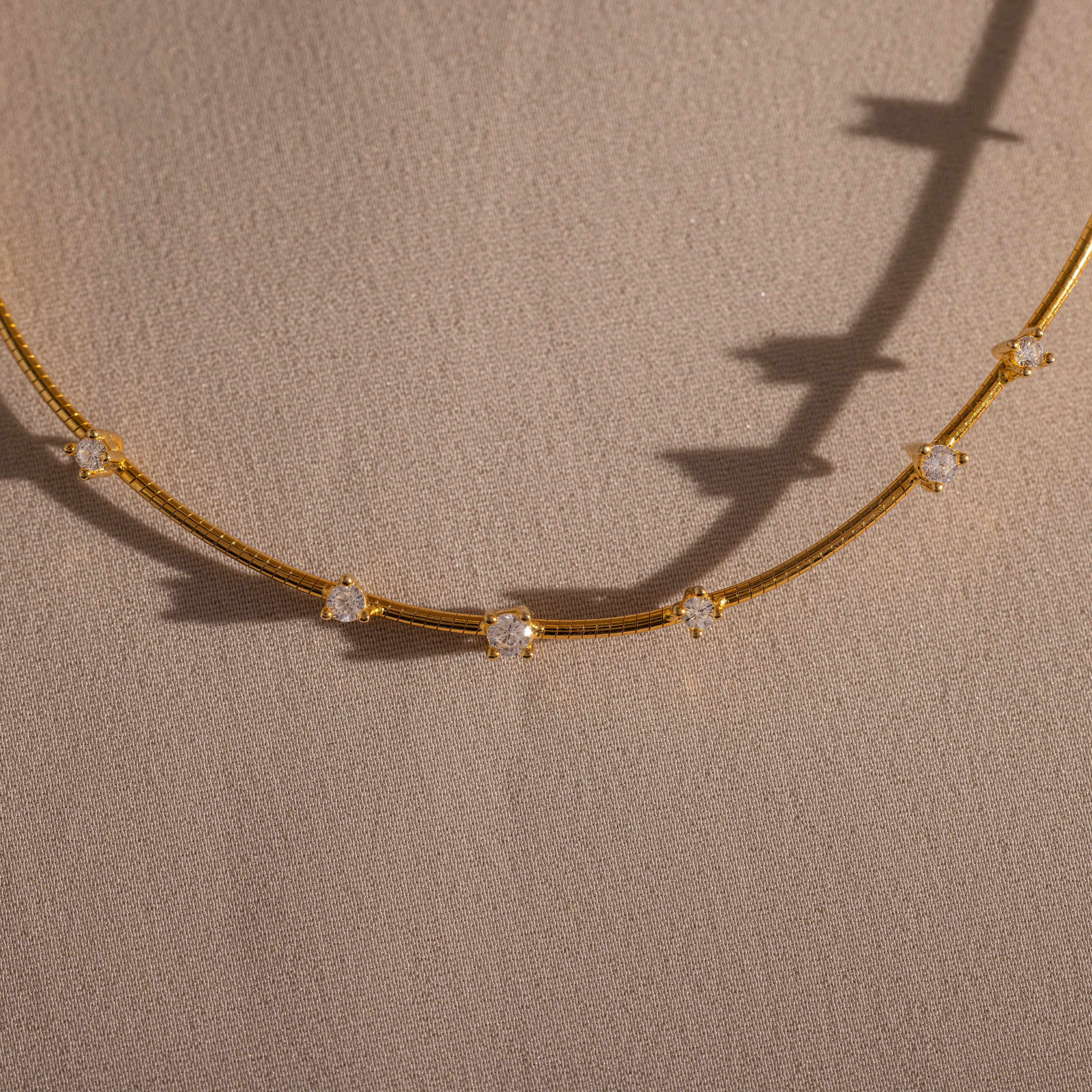 Sprinkle Diamond Necklace in 18K Gold - Image 7