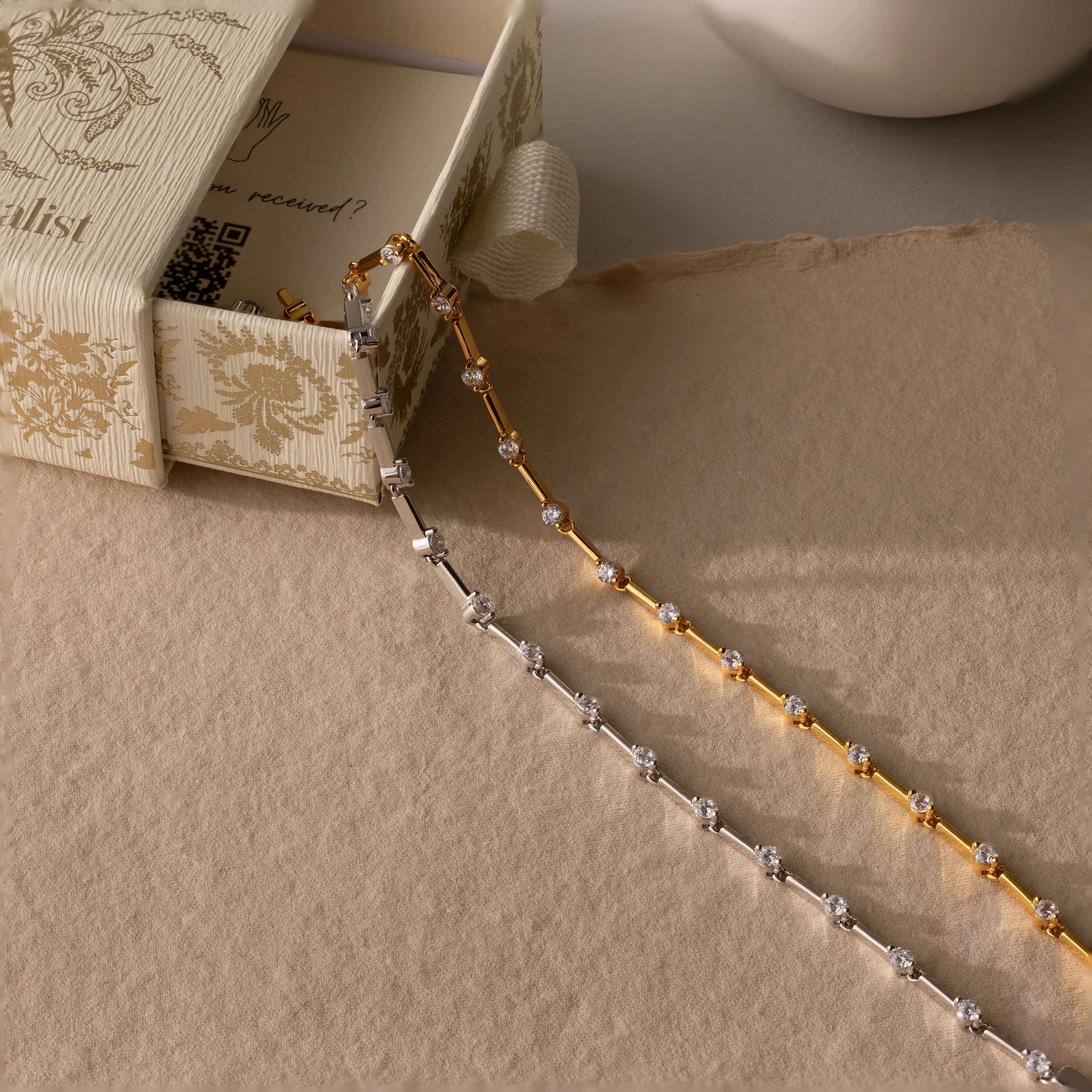 Sprinkle Diamond Tennis Bracelet in 18K Gold - Image 7