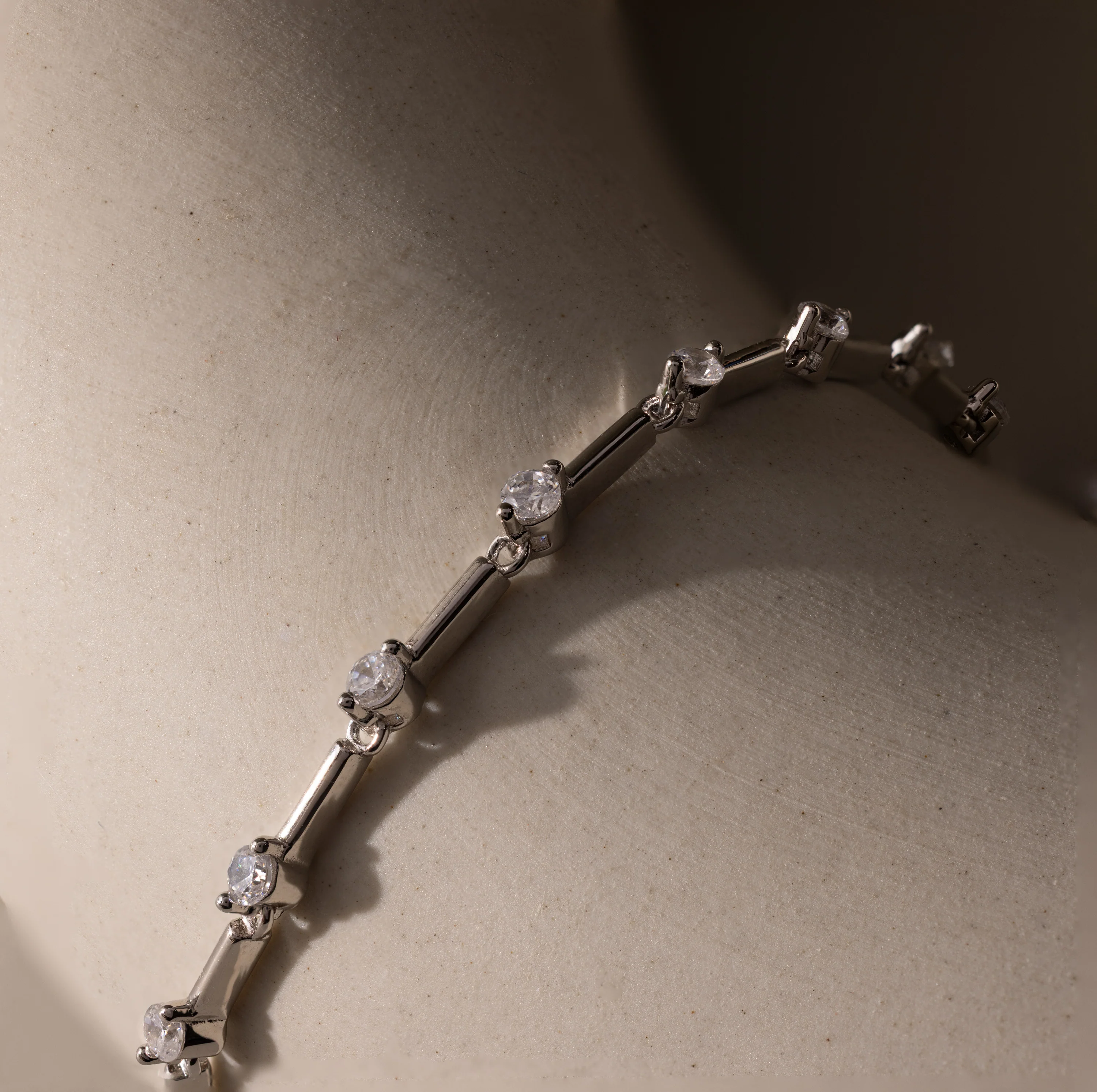 Sprinkle Diamond Tennis Bracelet in Silver - Image 3
