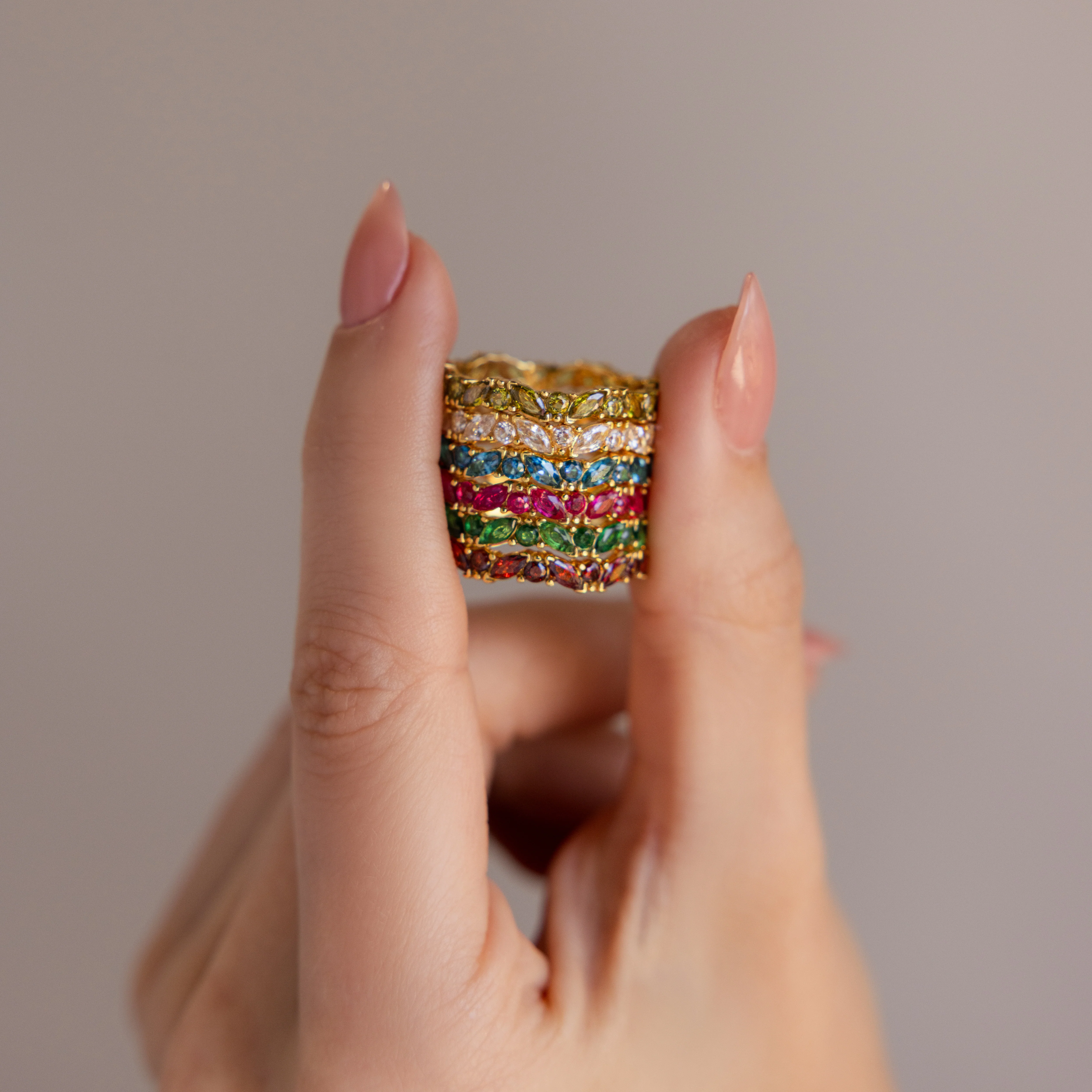 Staggered Marquise Ruby Ring - Image 4