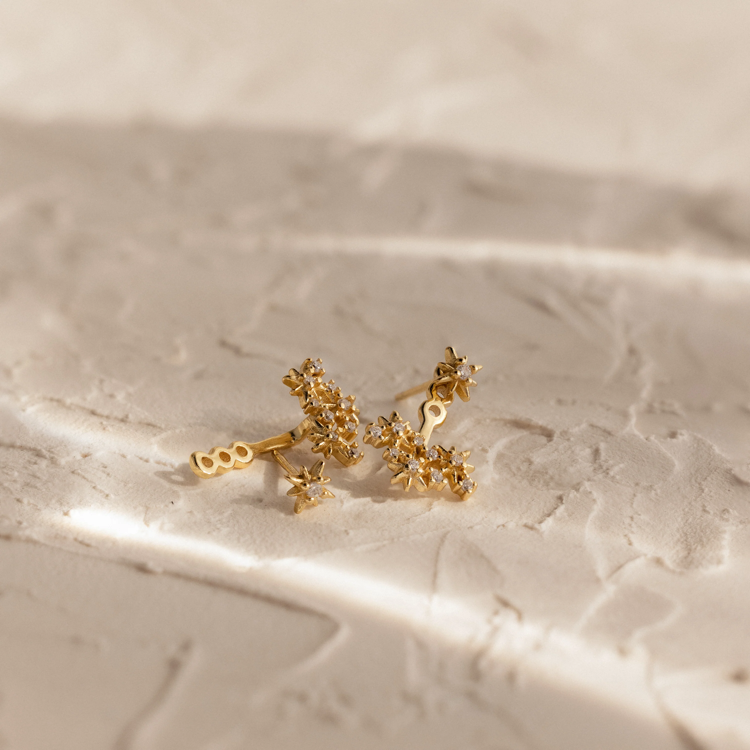 Starburst Cluster Ear Jackets in 18K Gold - Image 5