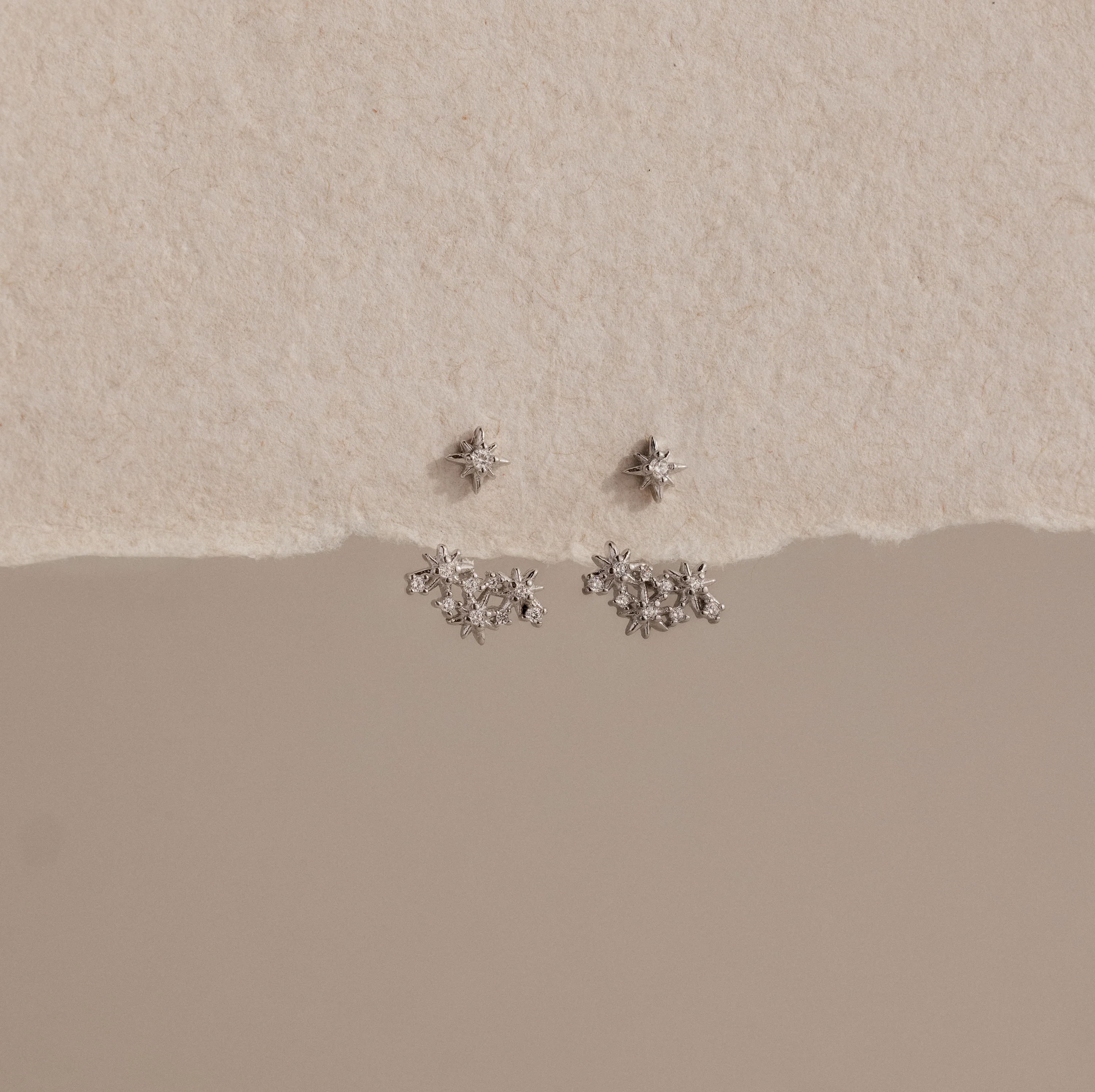 Starburst Cluster Ear Jackets in Silver - Image 5