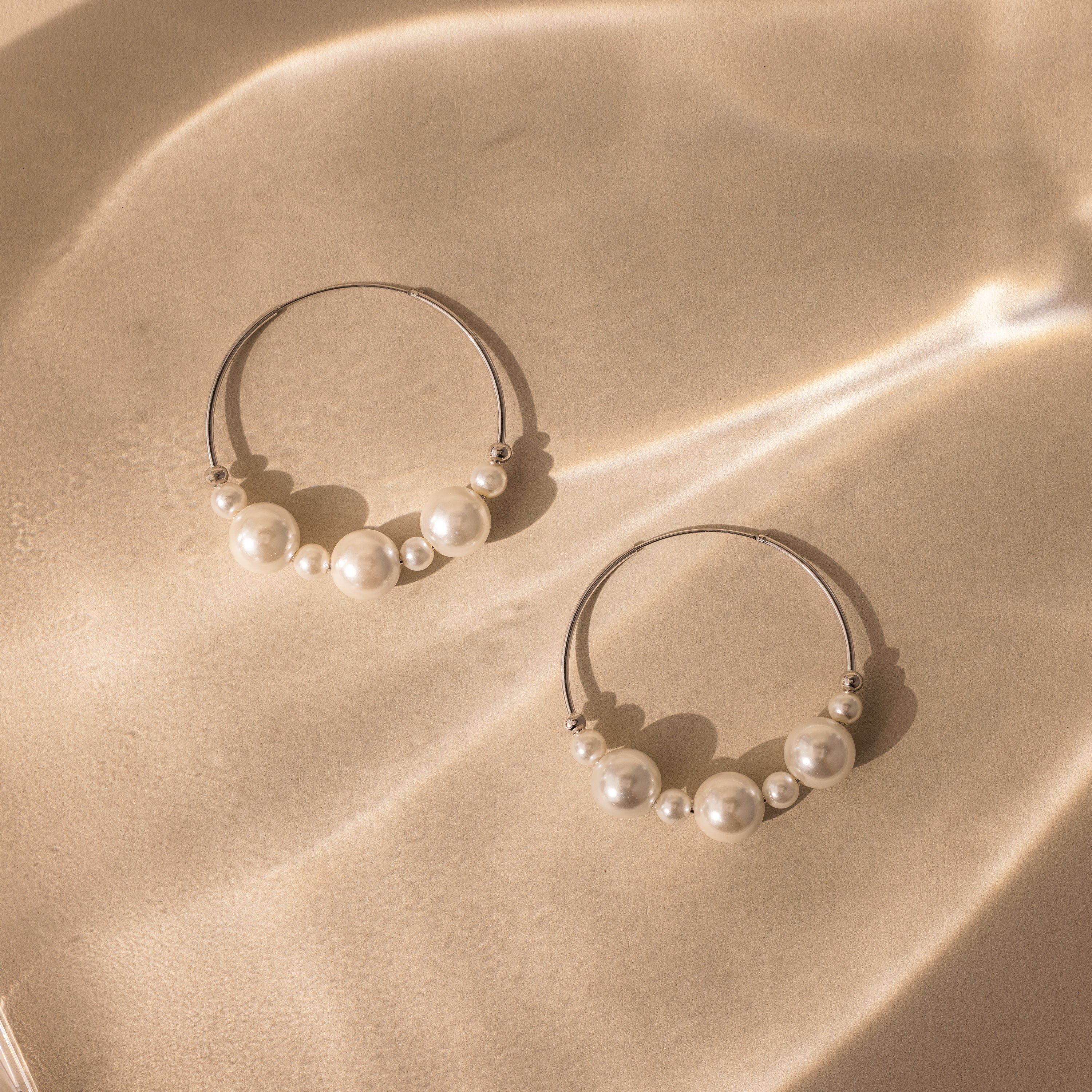 Statement Pearl Hoops - Image 2