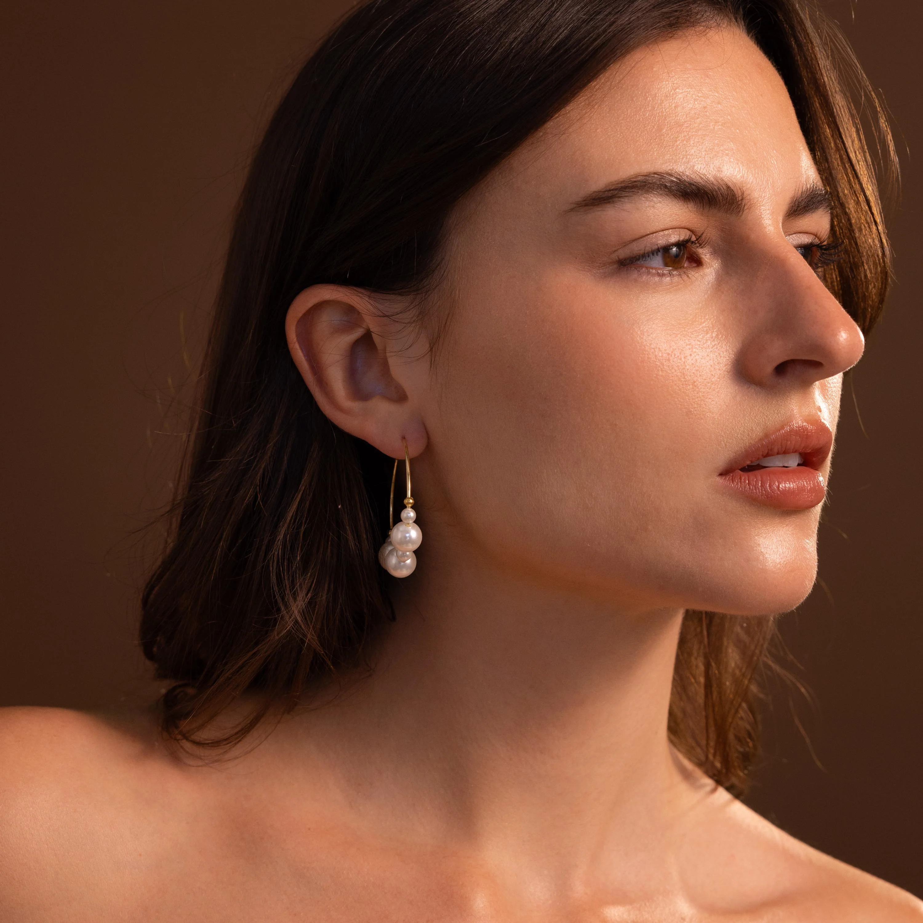 Statement Pearl Hoops - Image 5