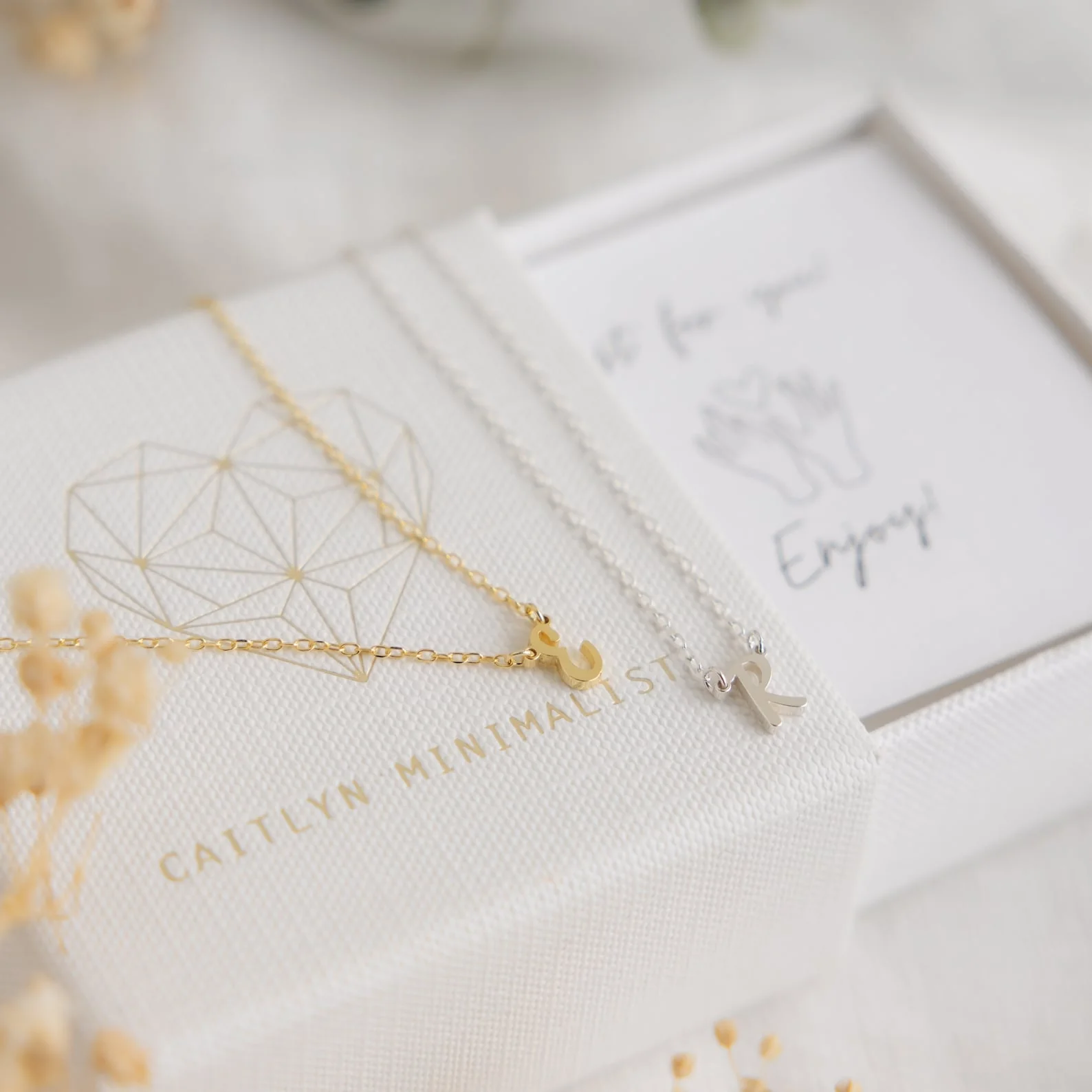 Stylish Dainty Initial Necklace - Image 4