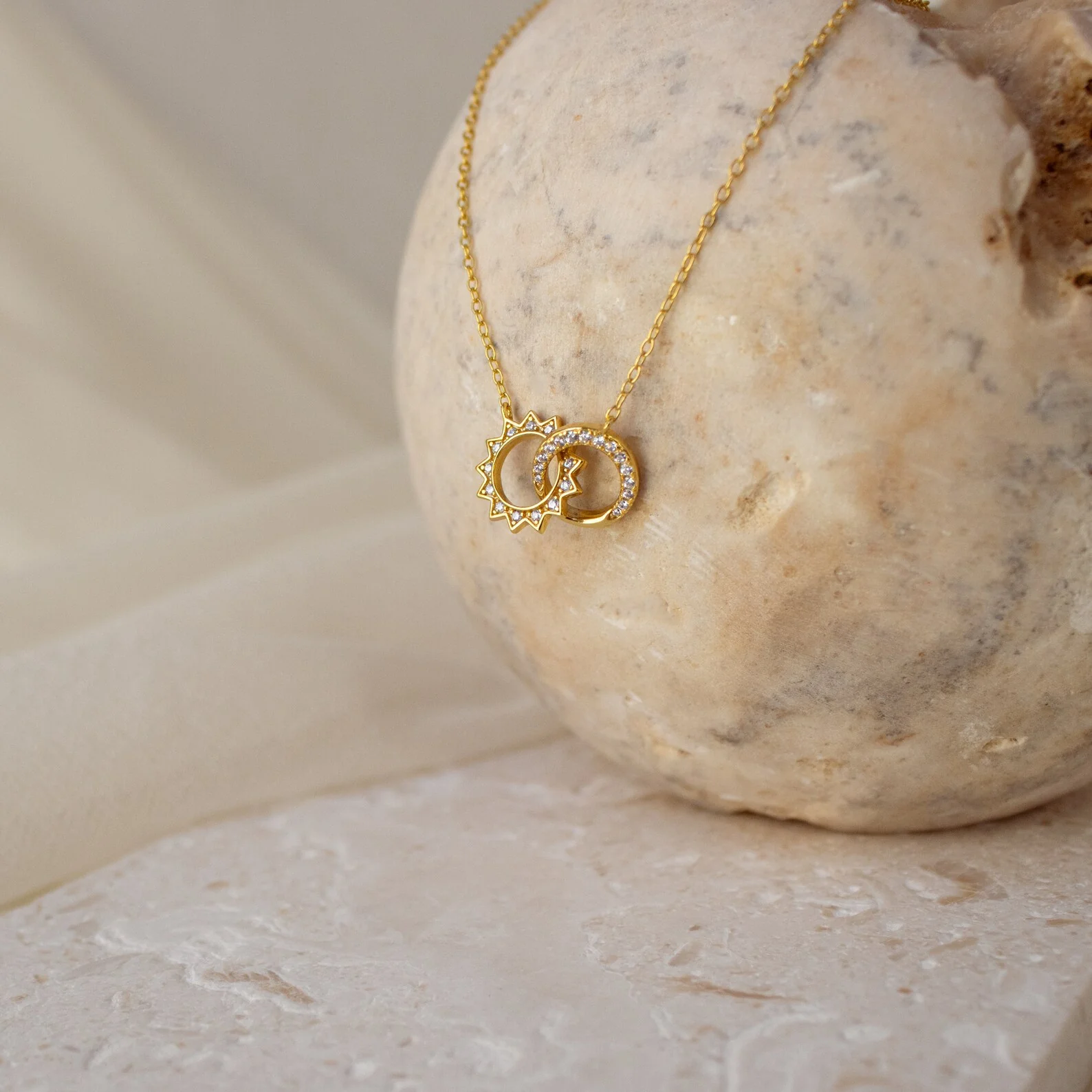 Sun & Moon Eternity Necklace - Image 3