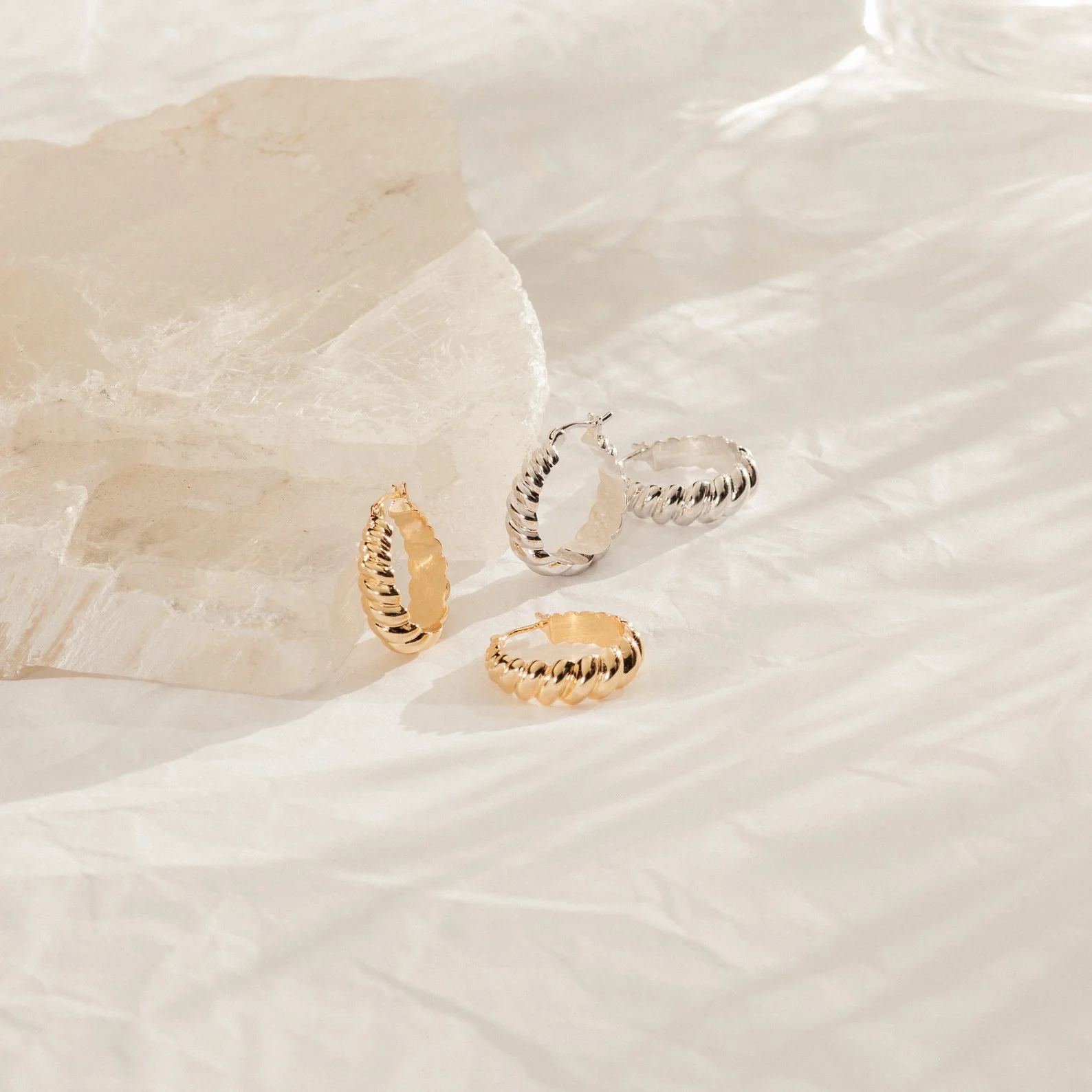 Sylvie Bold Croissant Hoops - Image 3