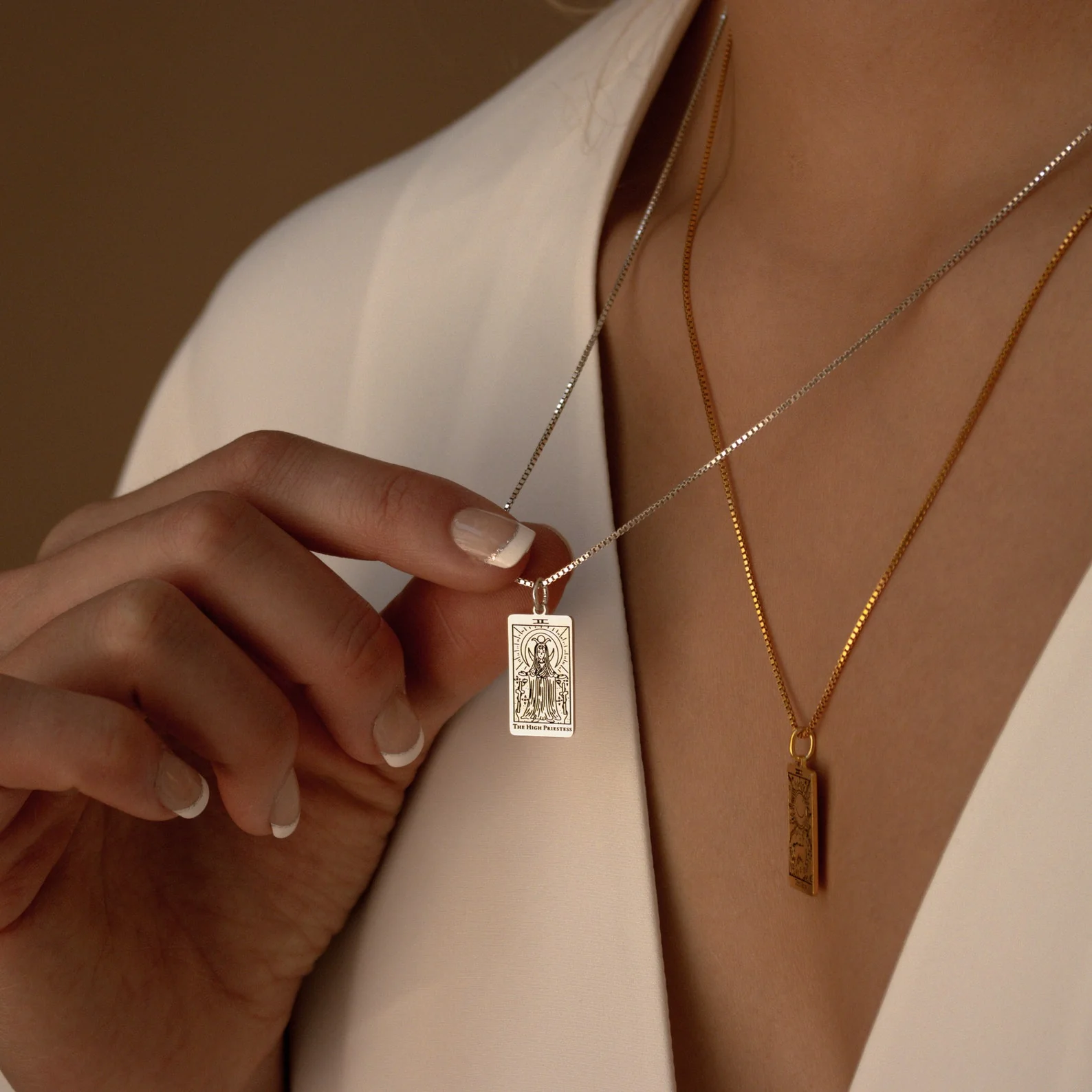 Tarot Necklace in Box Chain - Image 2