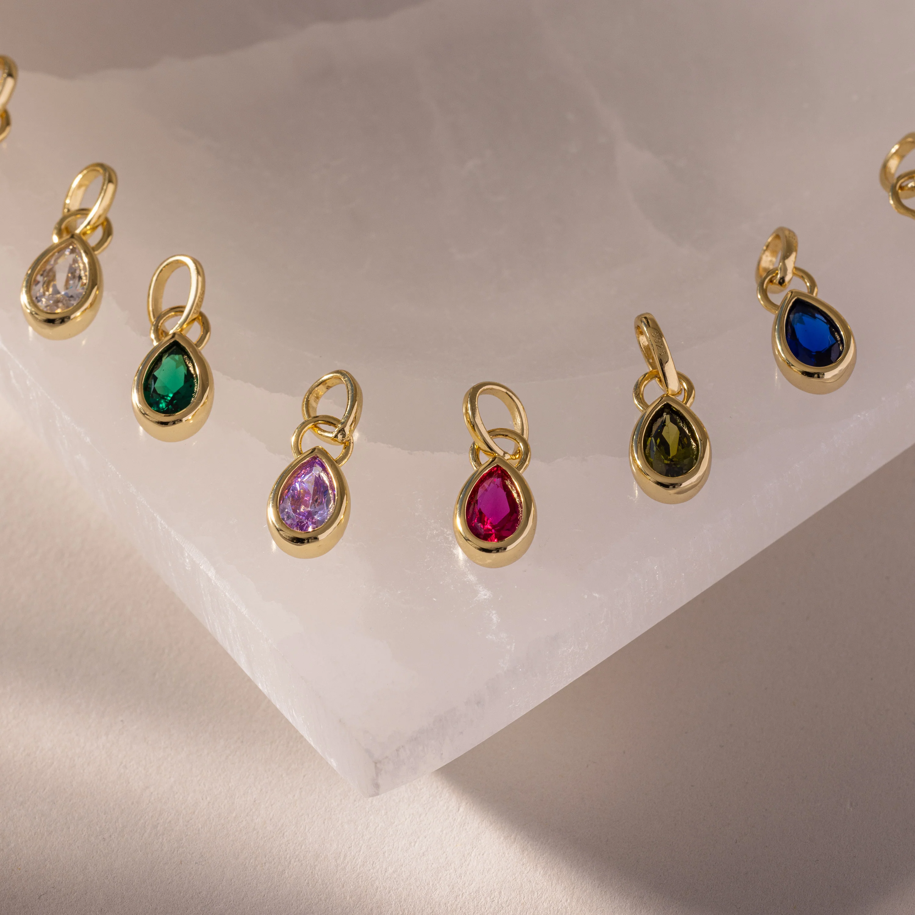 Teardrop Birthstone Charm - Image 3