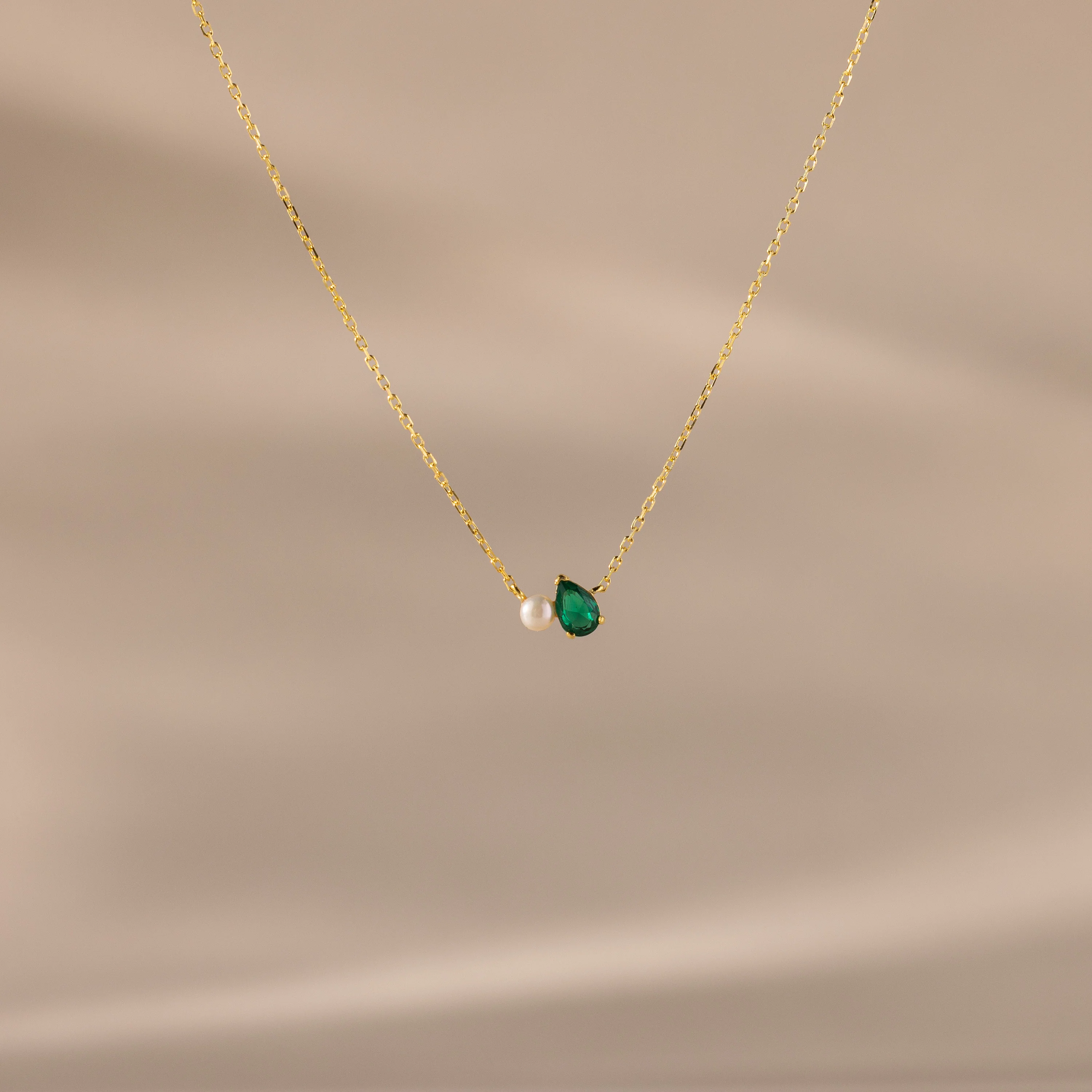 Teardrop Birthstone & Pearl Necklace - Image 11