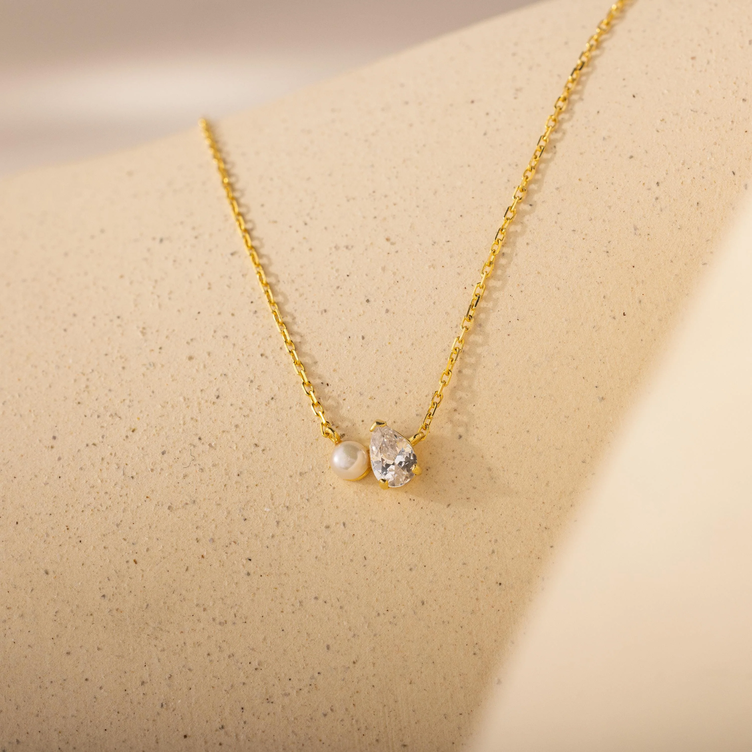 Teardrop Birthstone & Pearl Necklace - Image 17