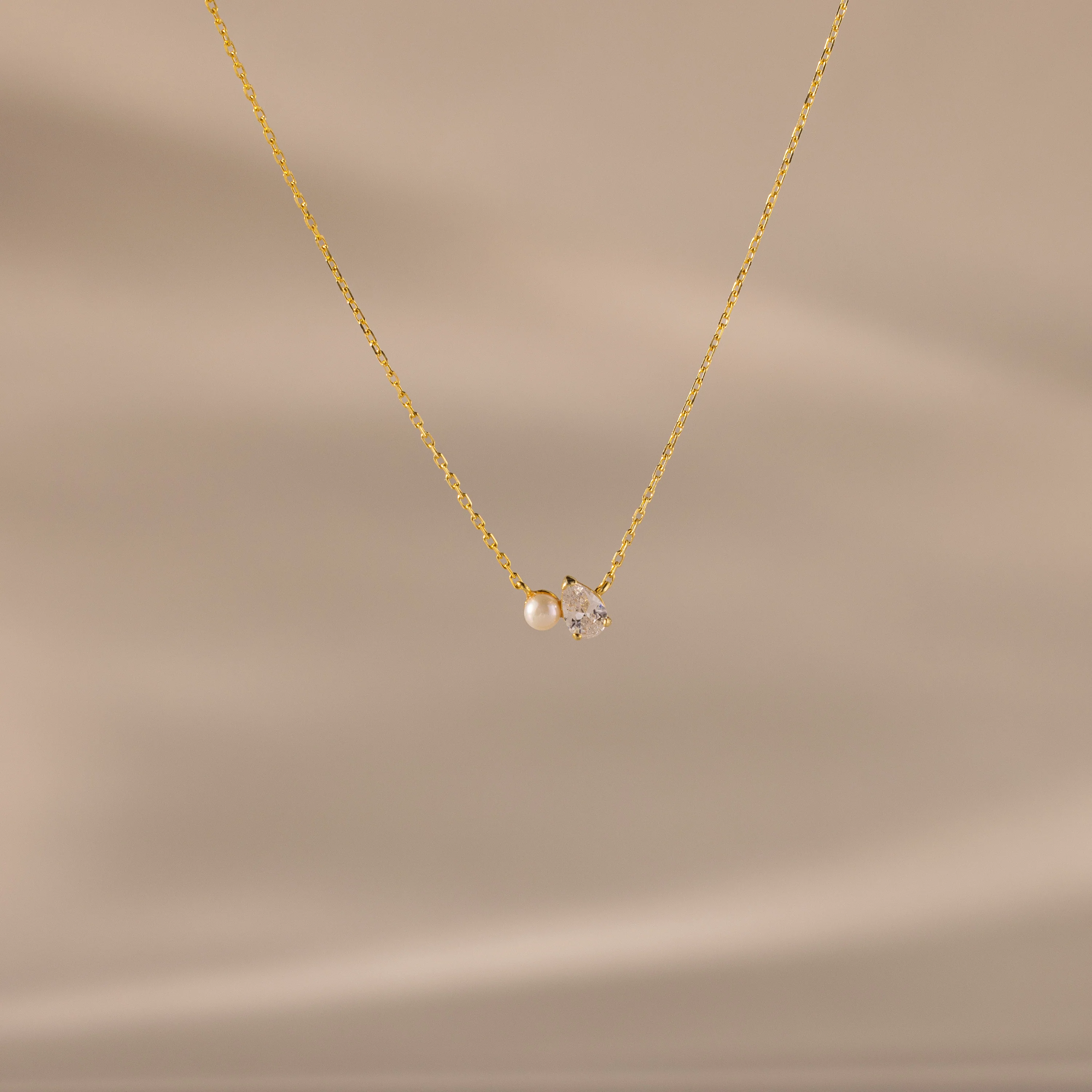 Teardrop Birthstone & Pearl Necklace - Image 5