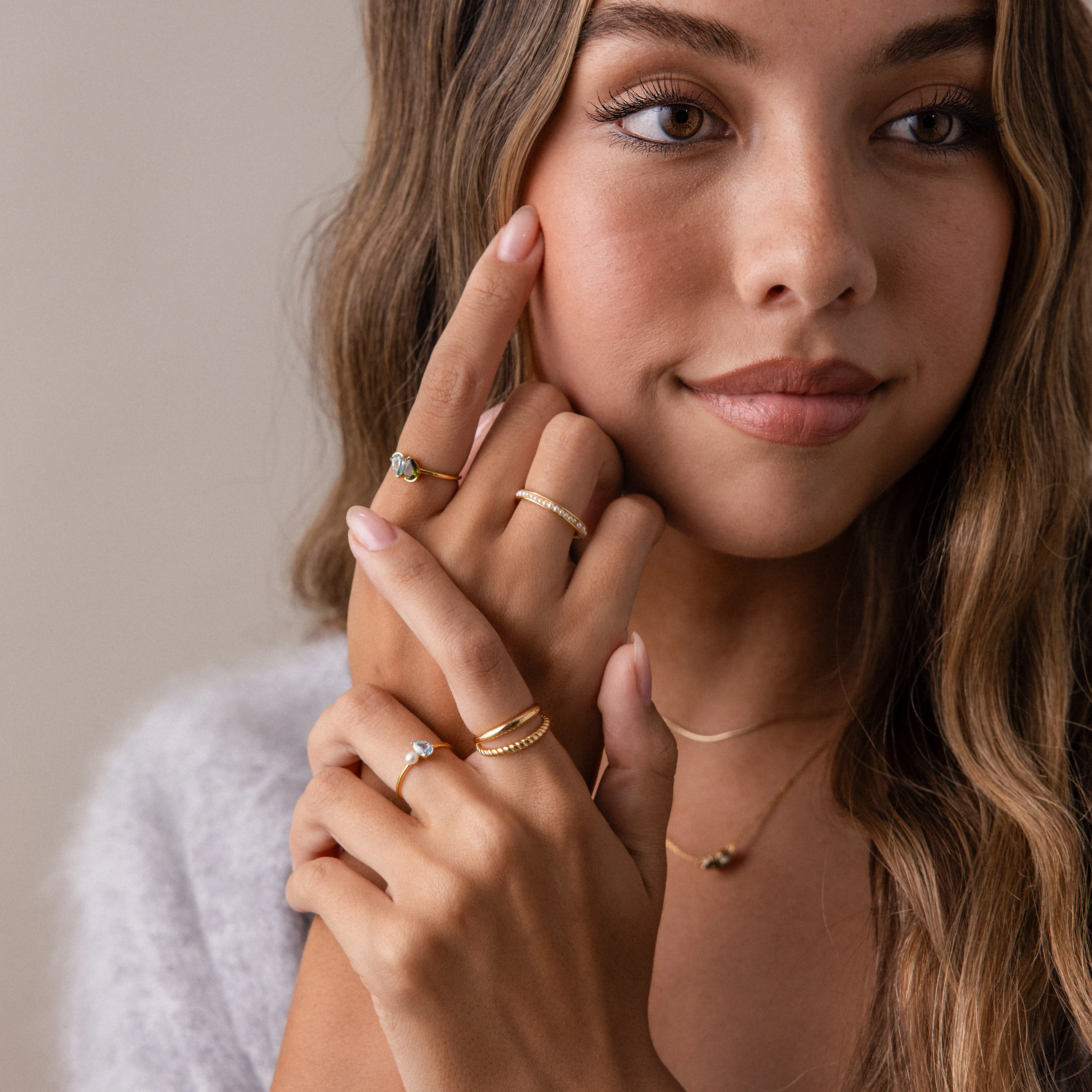 Teardrop Birthstone & Pearl Ring - Image 20
