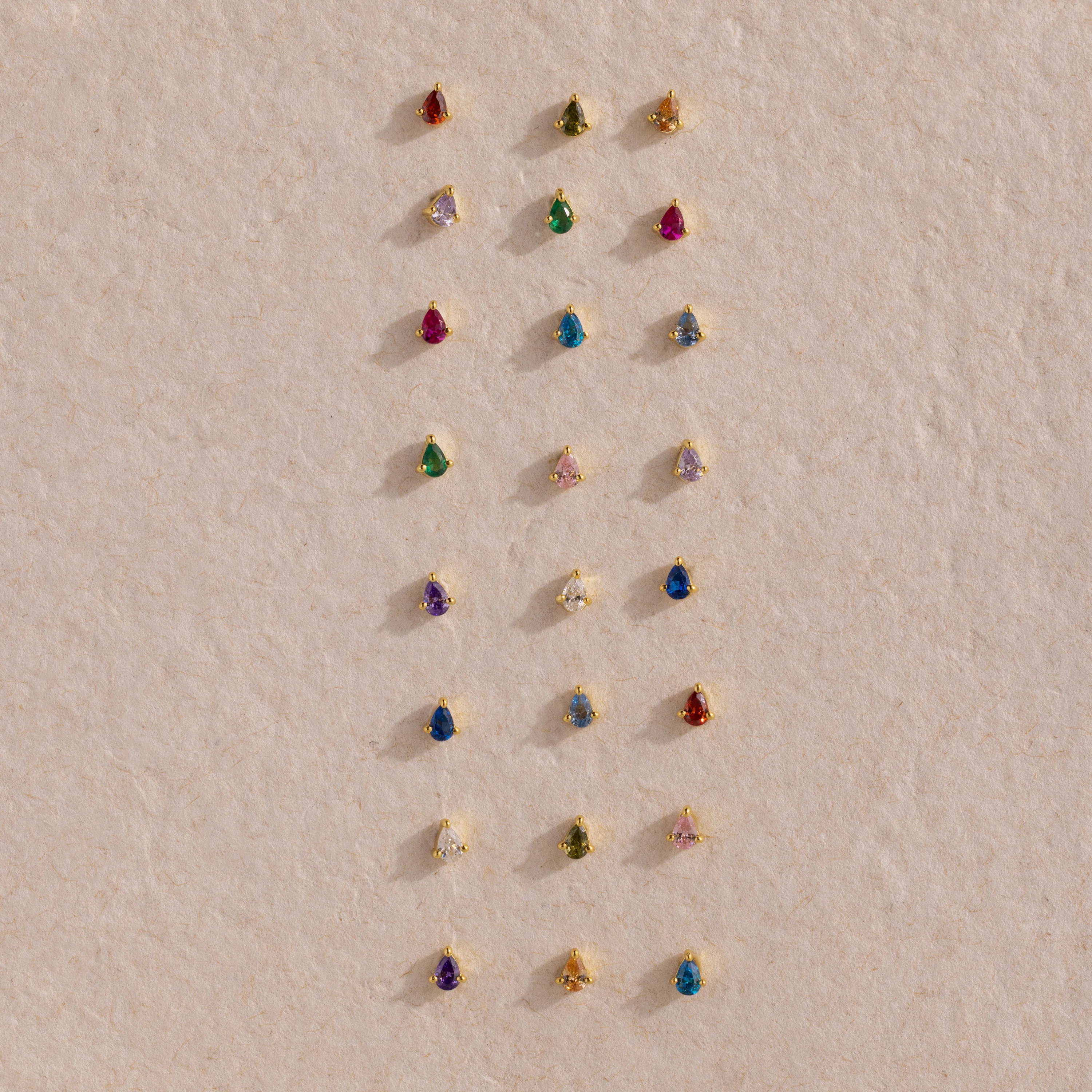 Teardrop Emerald Flatback Studs - Image 3