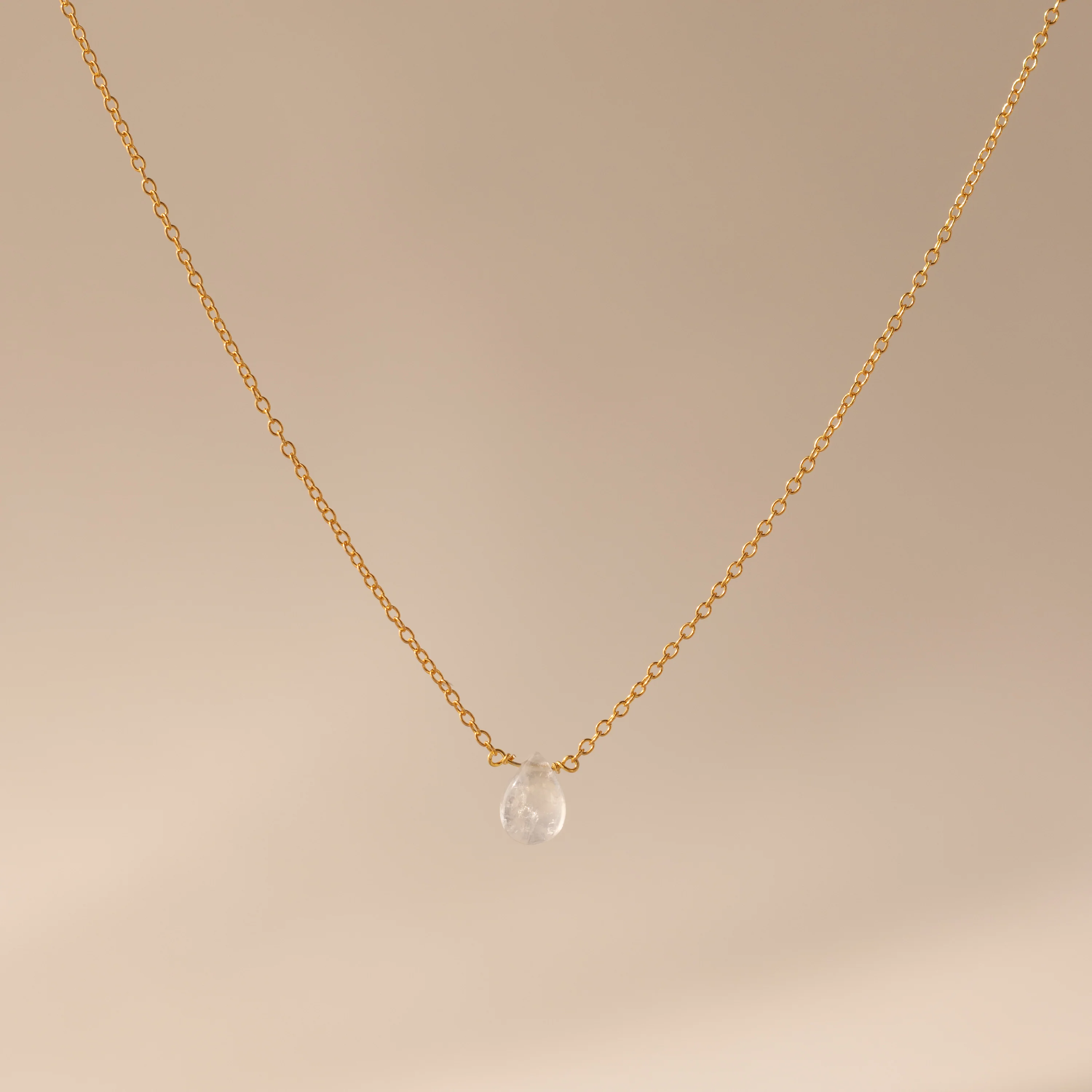 Teardrop Moonstone Necklace - Image 4