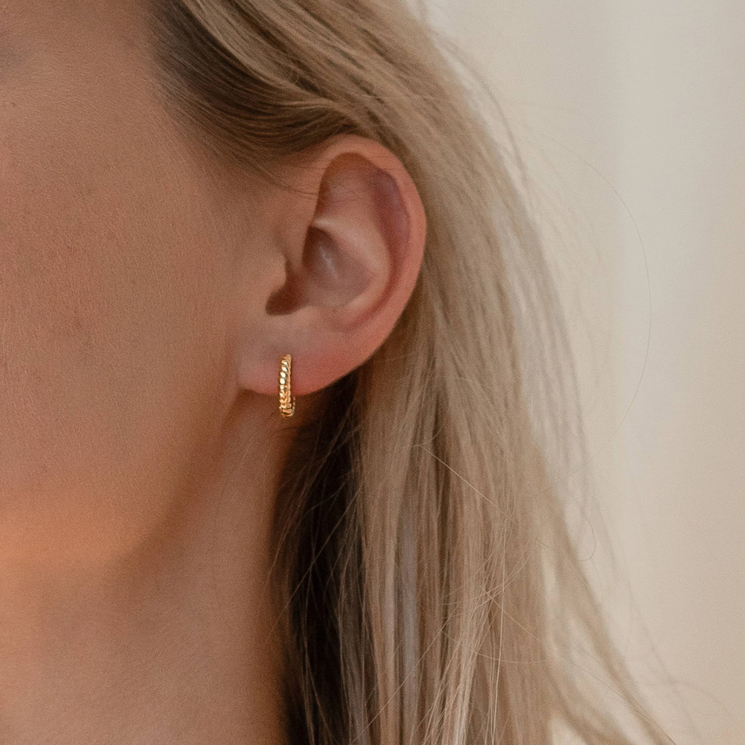 Thea Twisted Huggies in 18K Gold - Image 5
