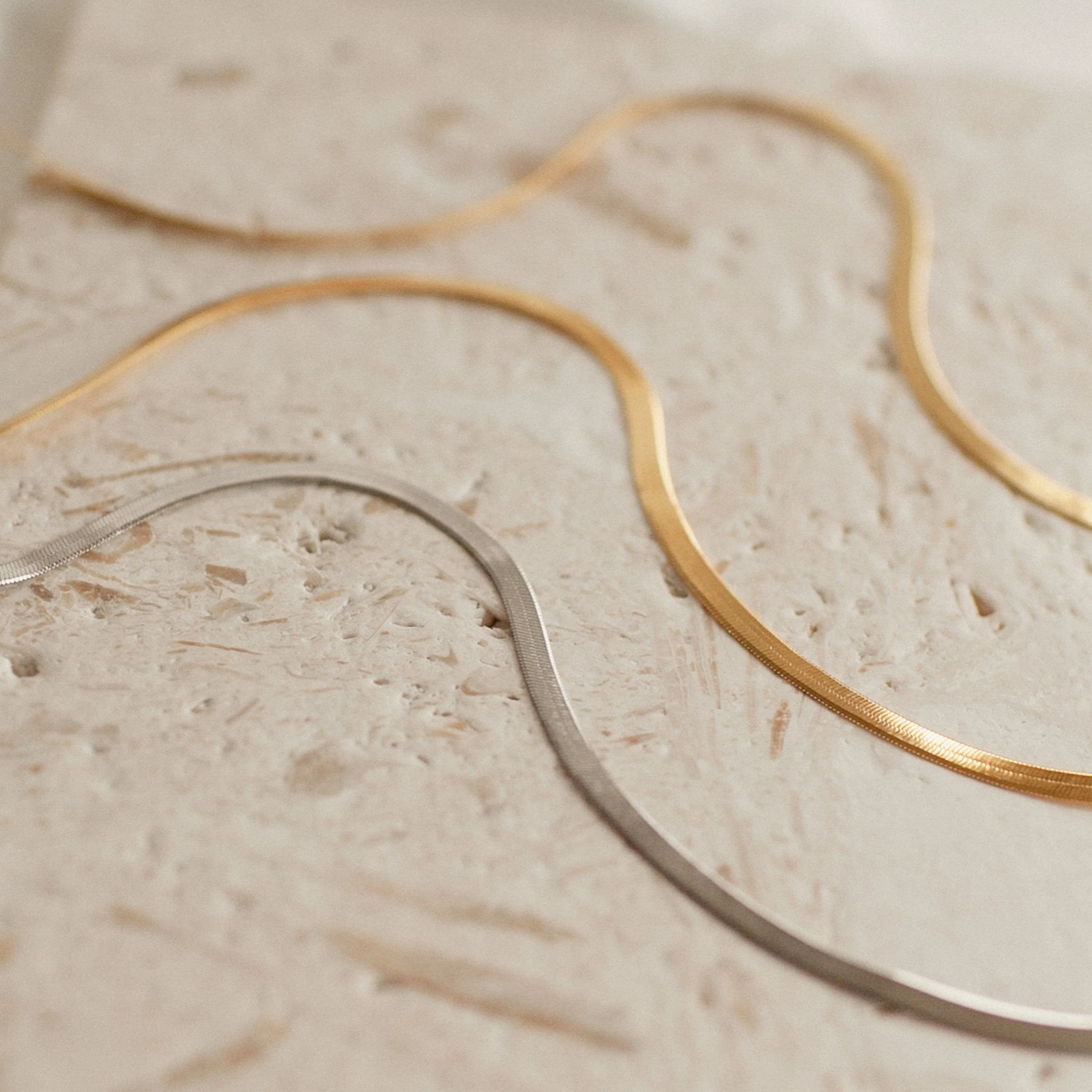 Thick Herringbone Necklace - Image 3