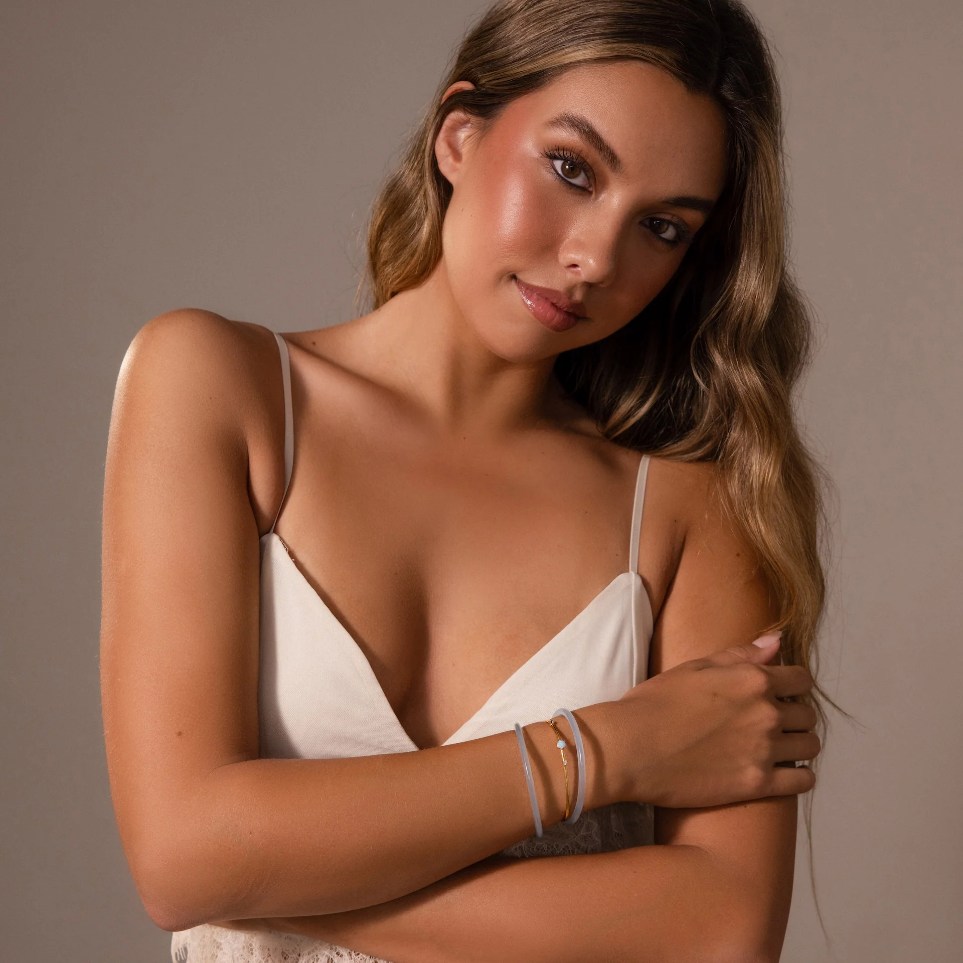 Thin Blue Jade Bangle Set - Image 6