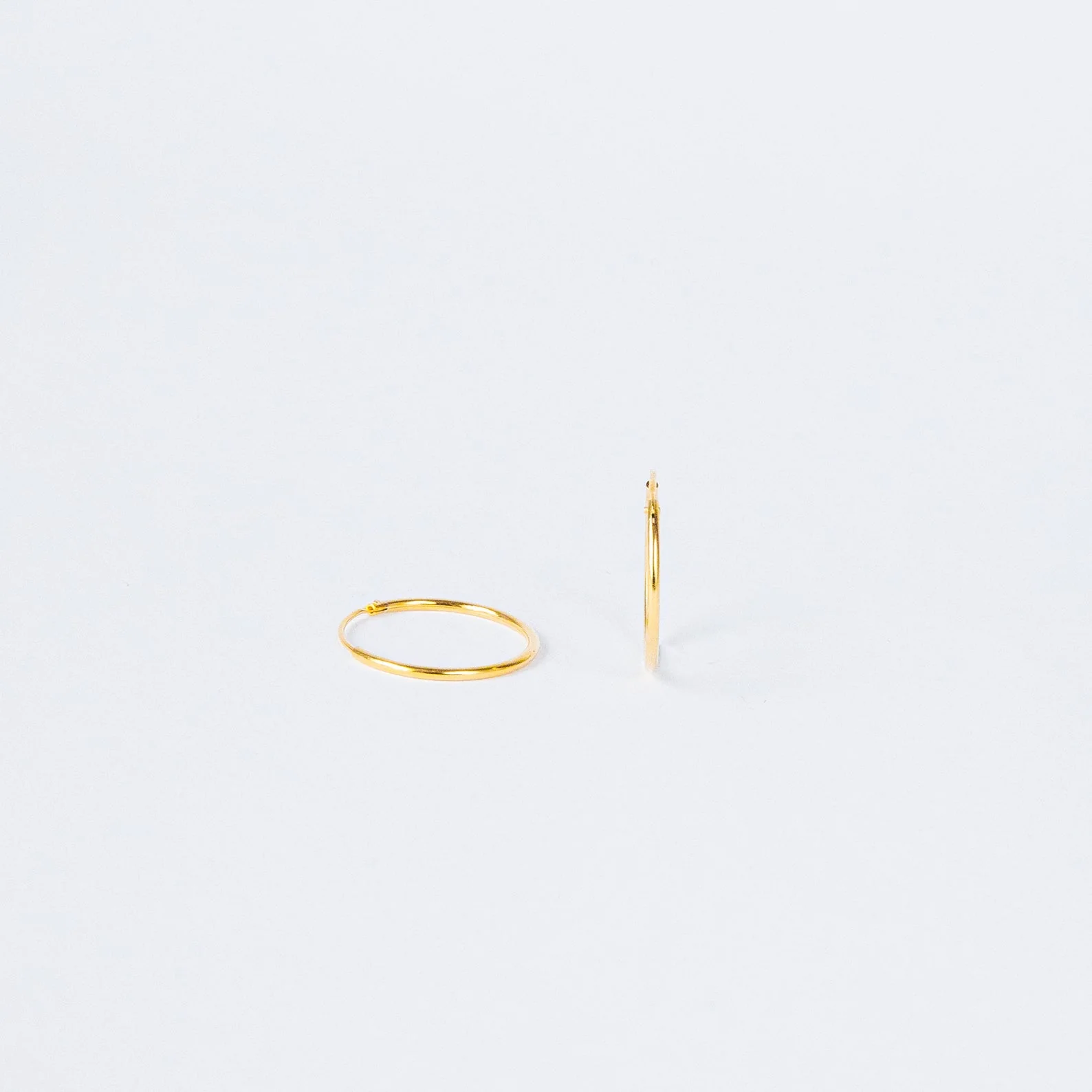 Thin Hoop Earrings - Image 3