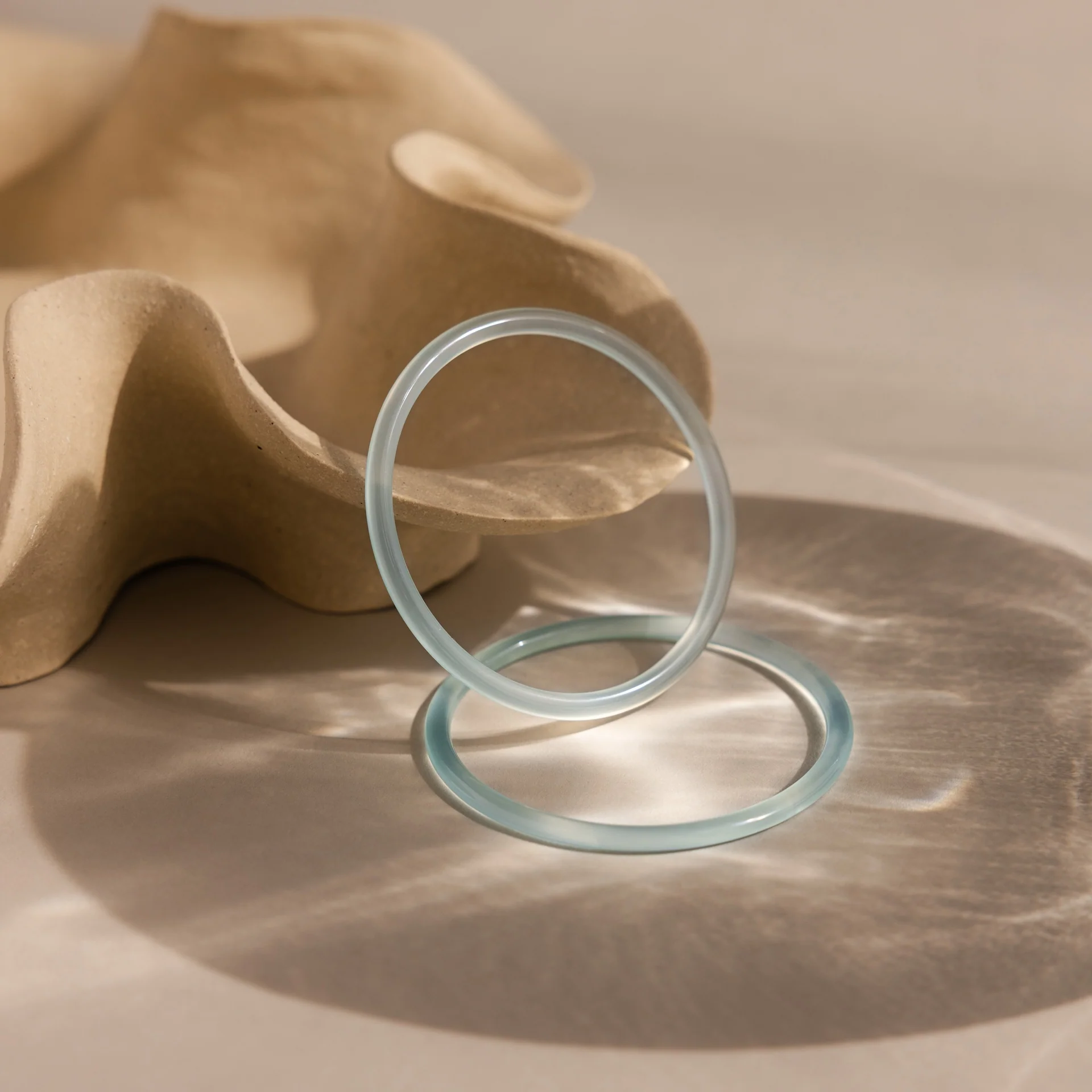 Thin Jade Bangle Set - Image 5