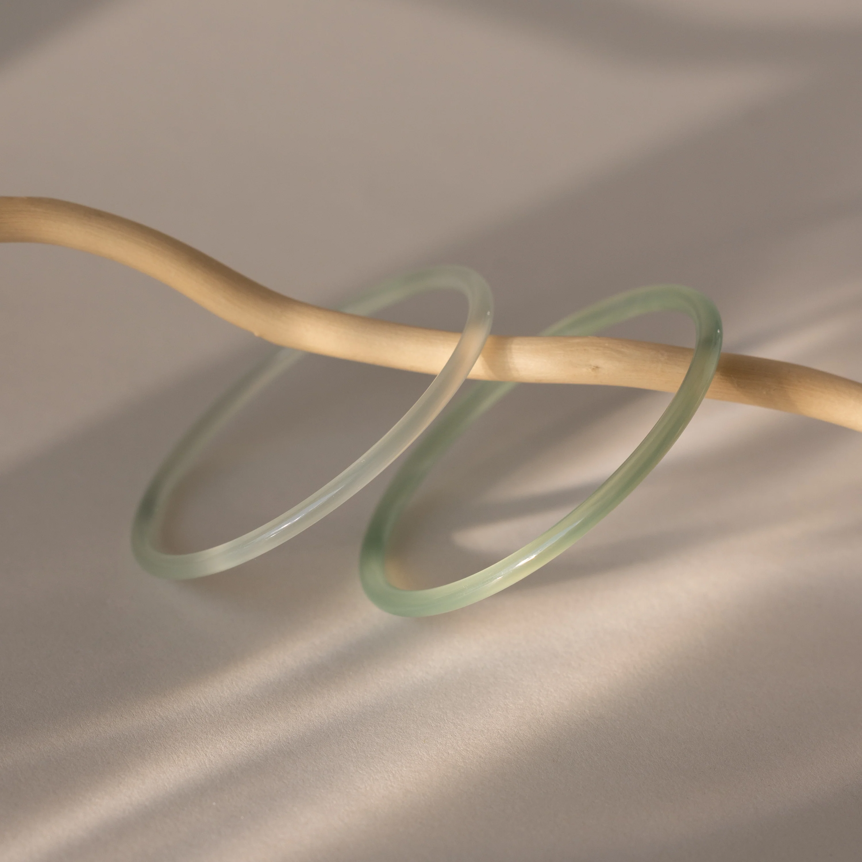 Thin Jade Bangle Set - Image 9