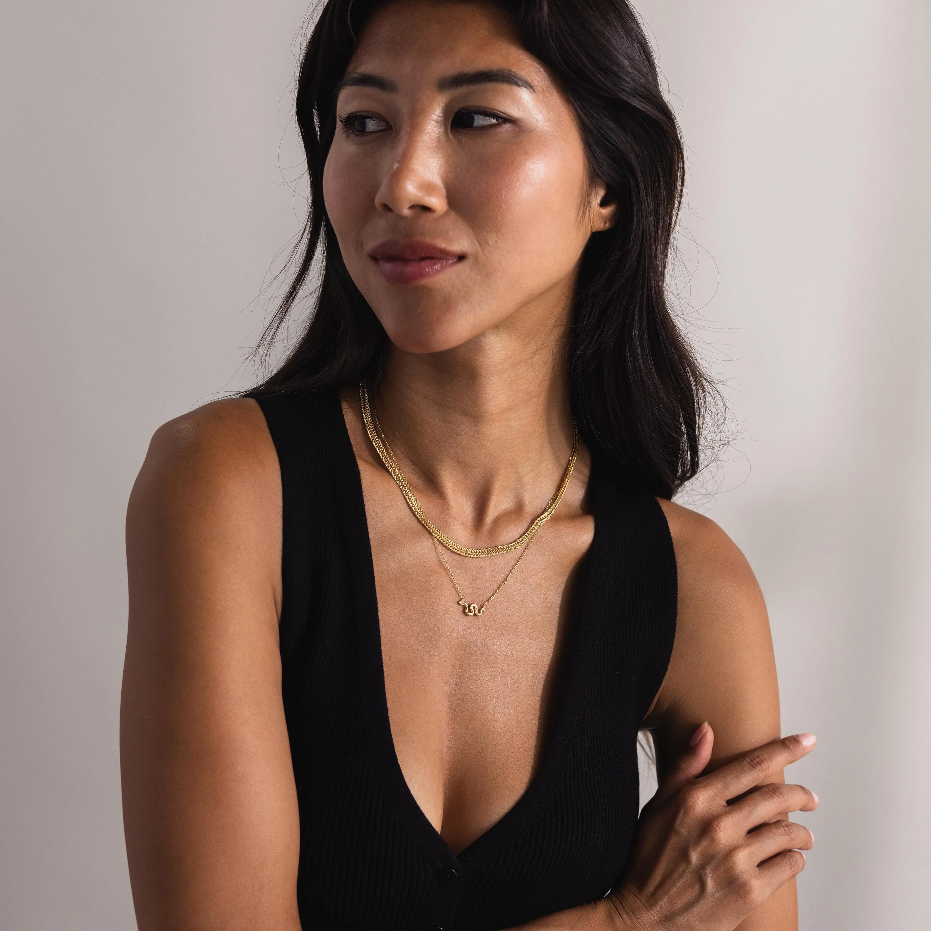 Thin Mesh Chain Necklace - Image 9
