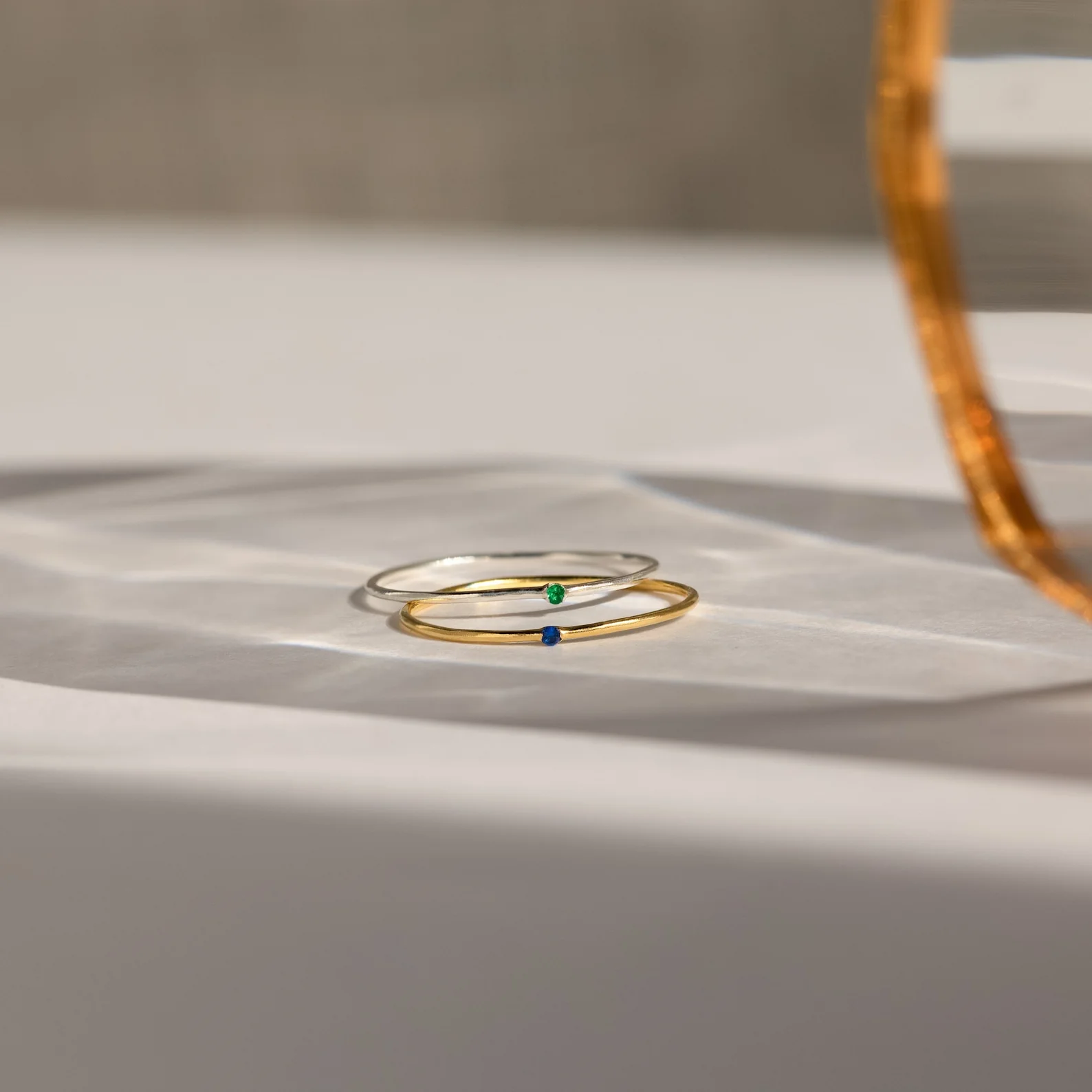 Thin Mini Birthstone Ring - Image 3