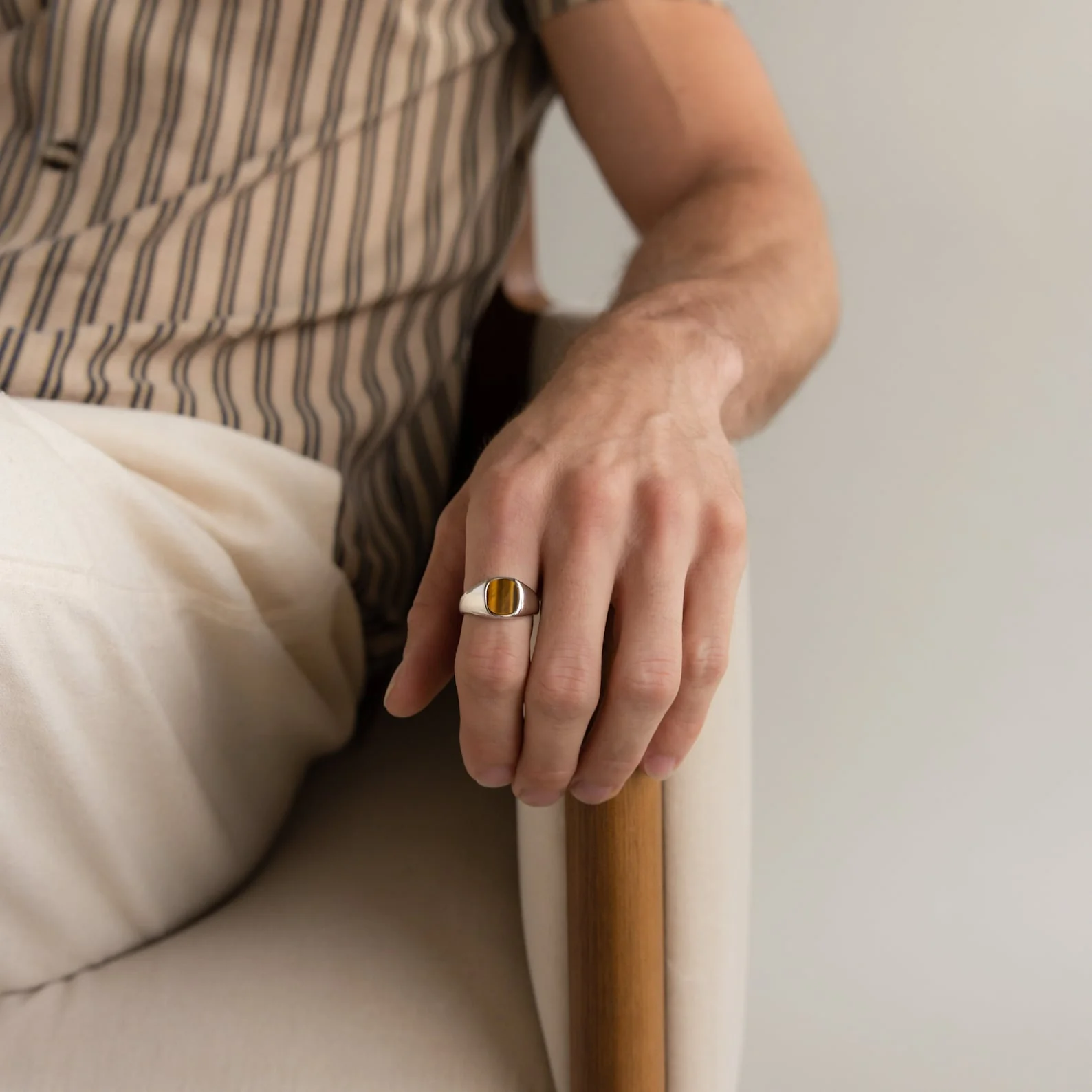 Tigers Eye Signet Ring - Image 4