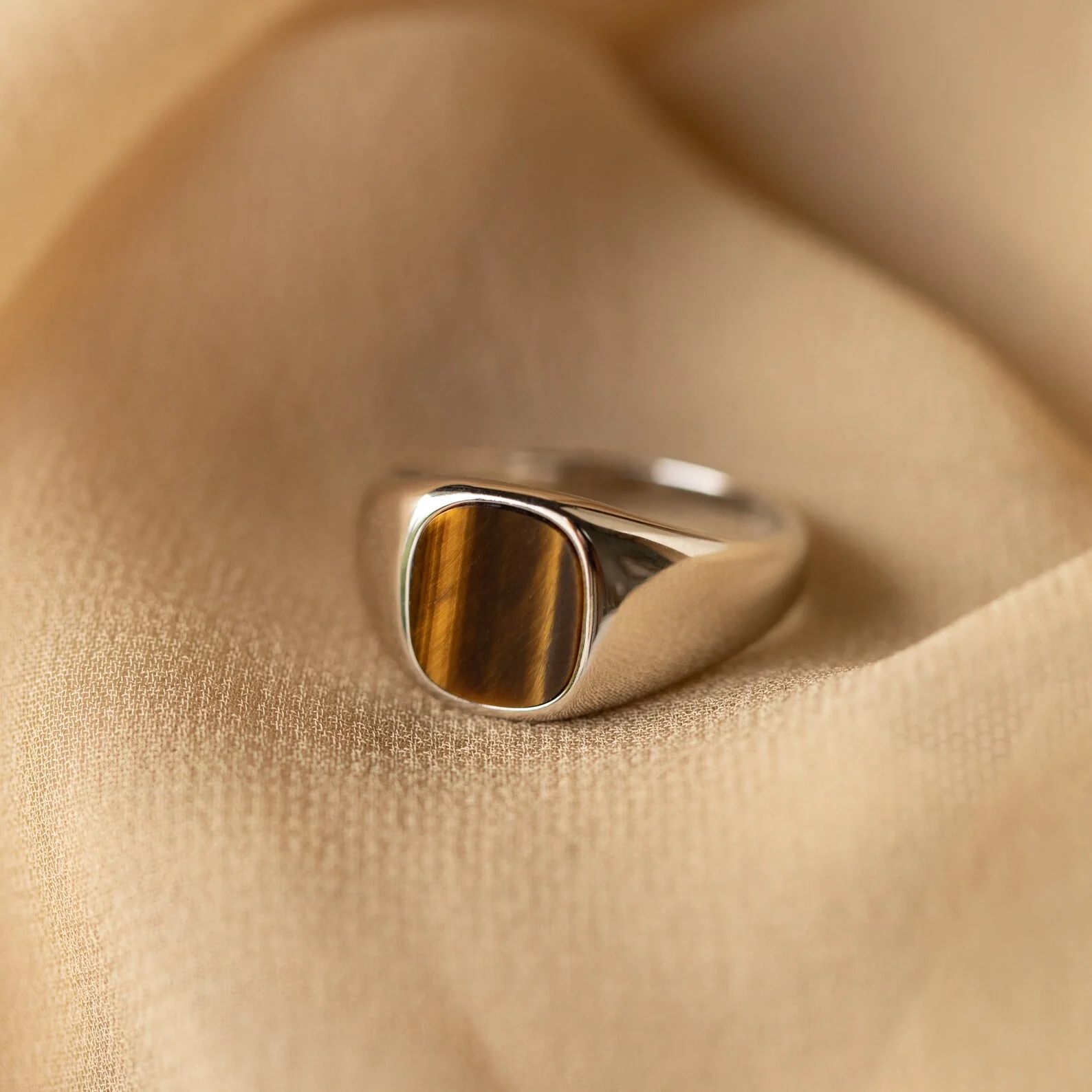 Tigers Eye Signet Ring - Image 5