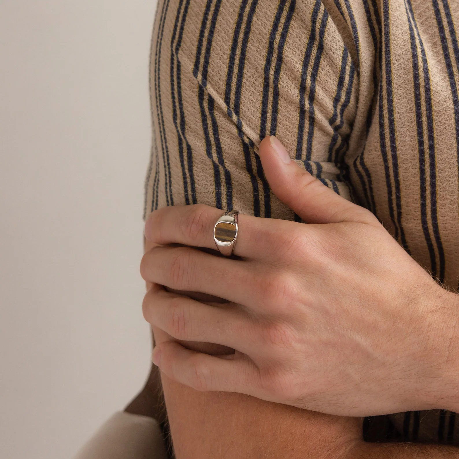 Tigers Eye Signet Ring - Image 8