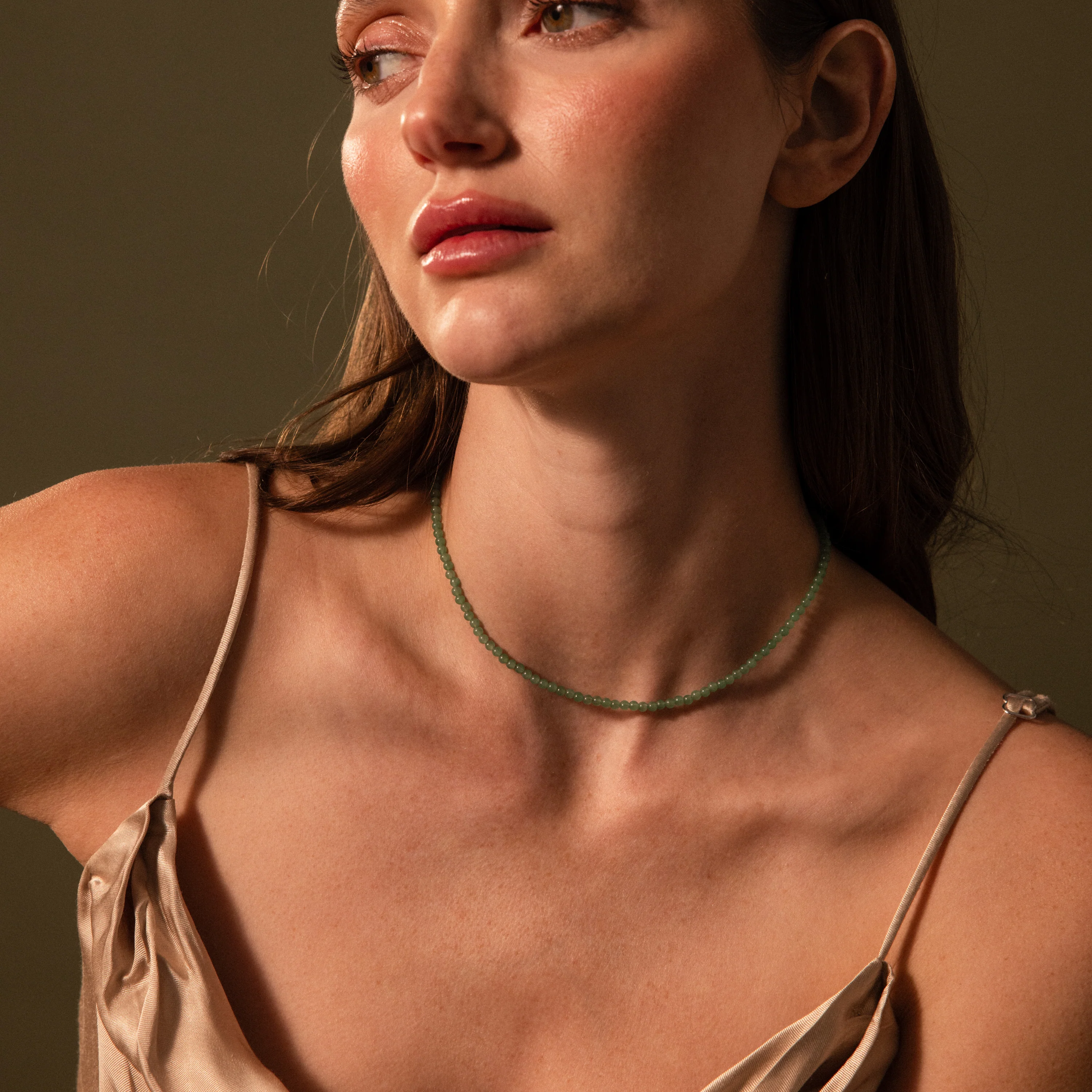 Tiny Aventurine Choker Necklace - Image 5