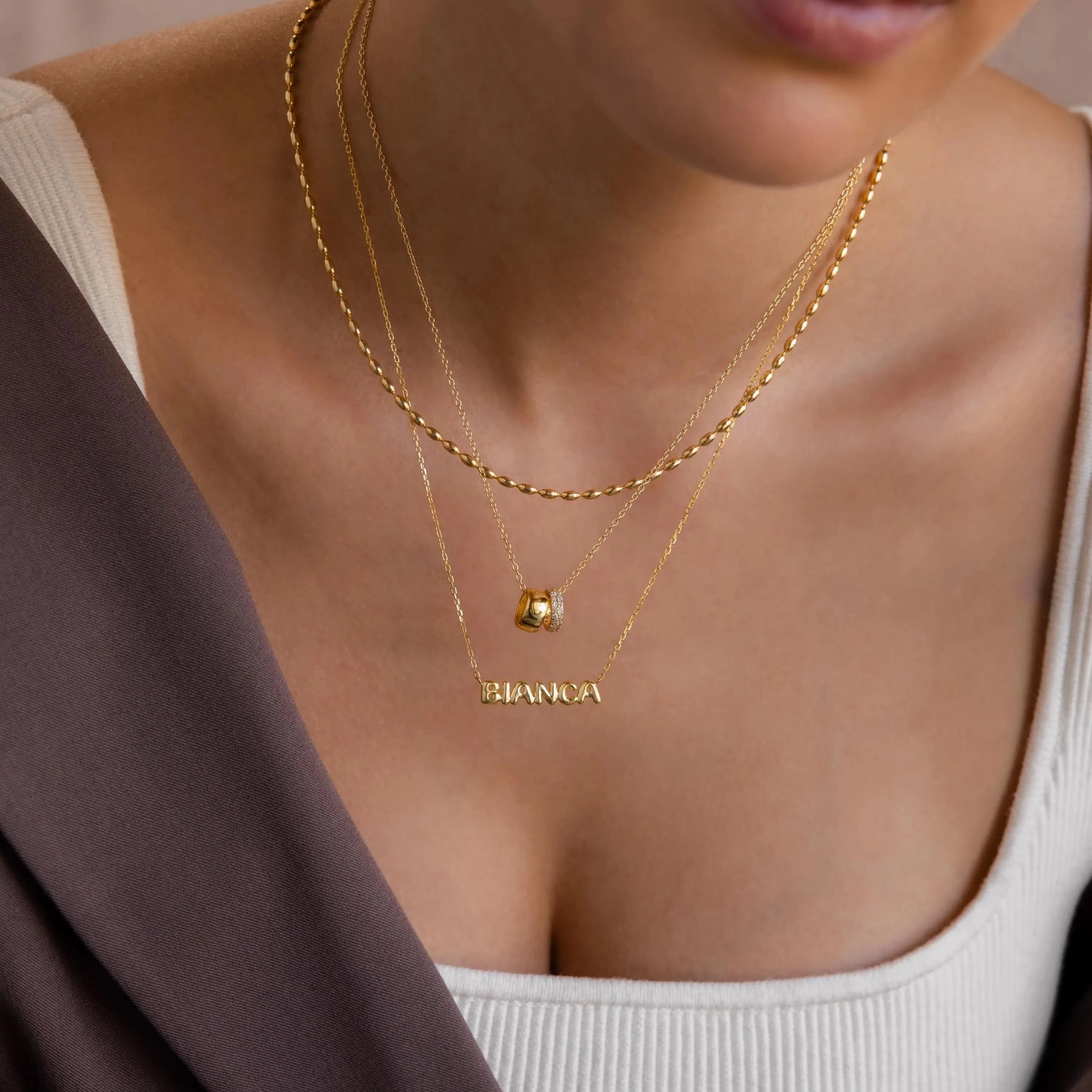 Tiny Bubble Name Necklace - Image 8