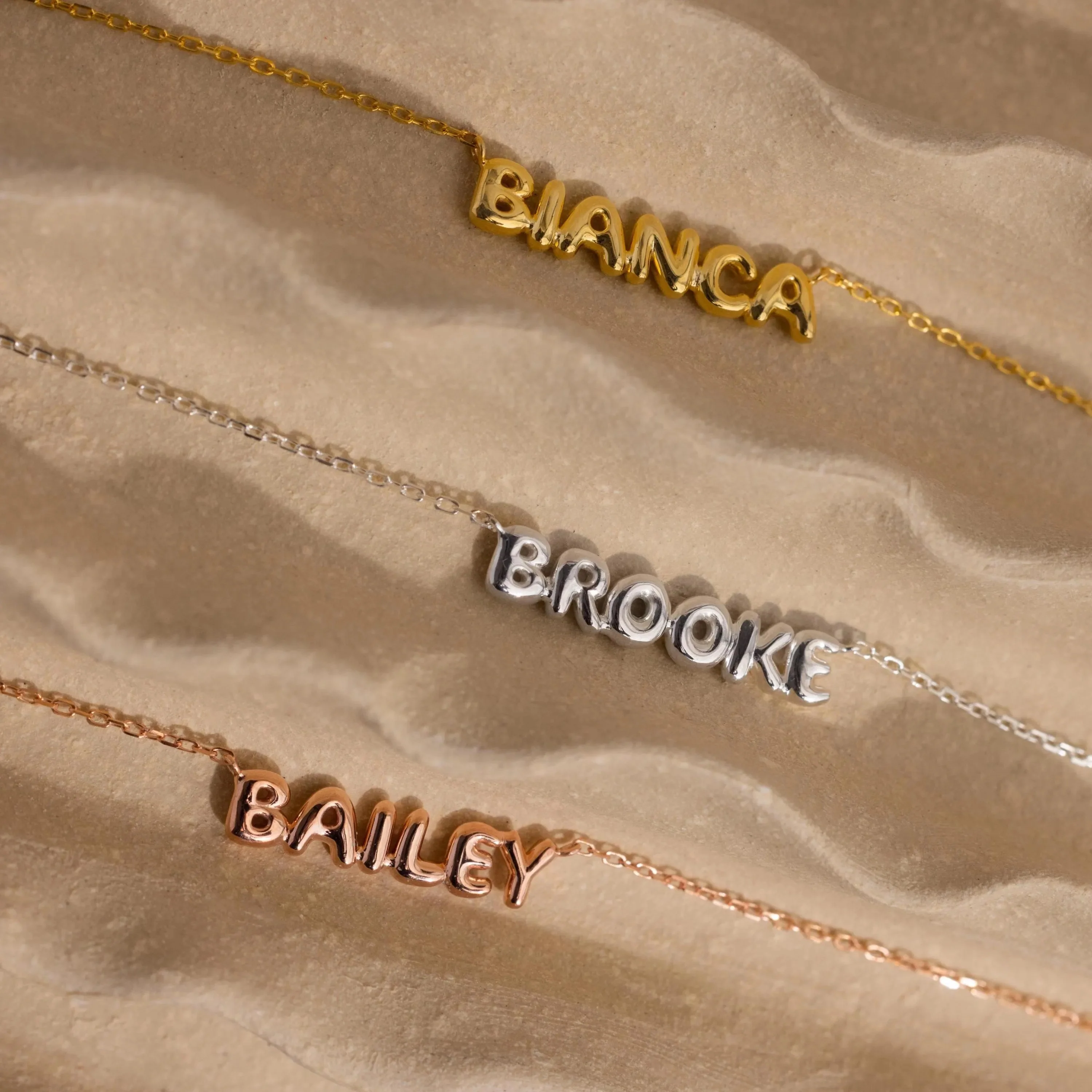 Tiny Bubble Name Necklace - Image 9