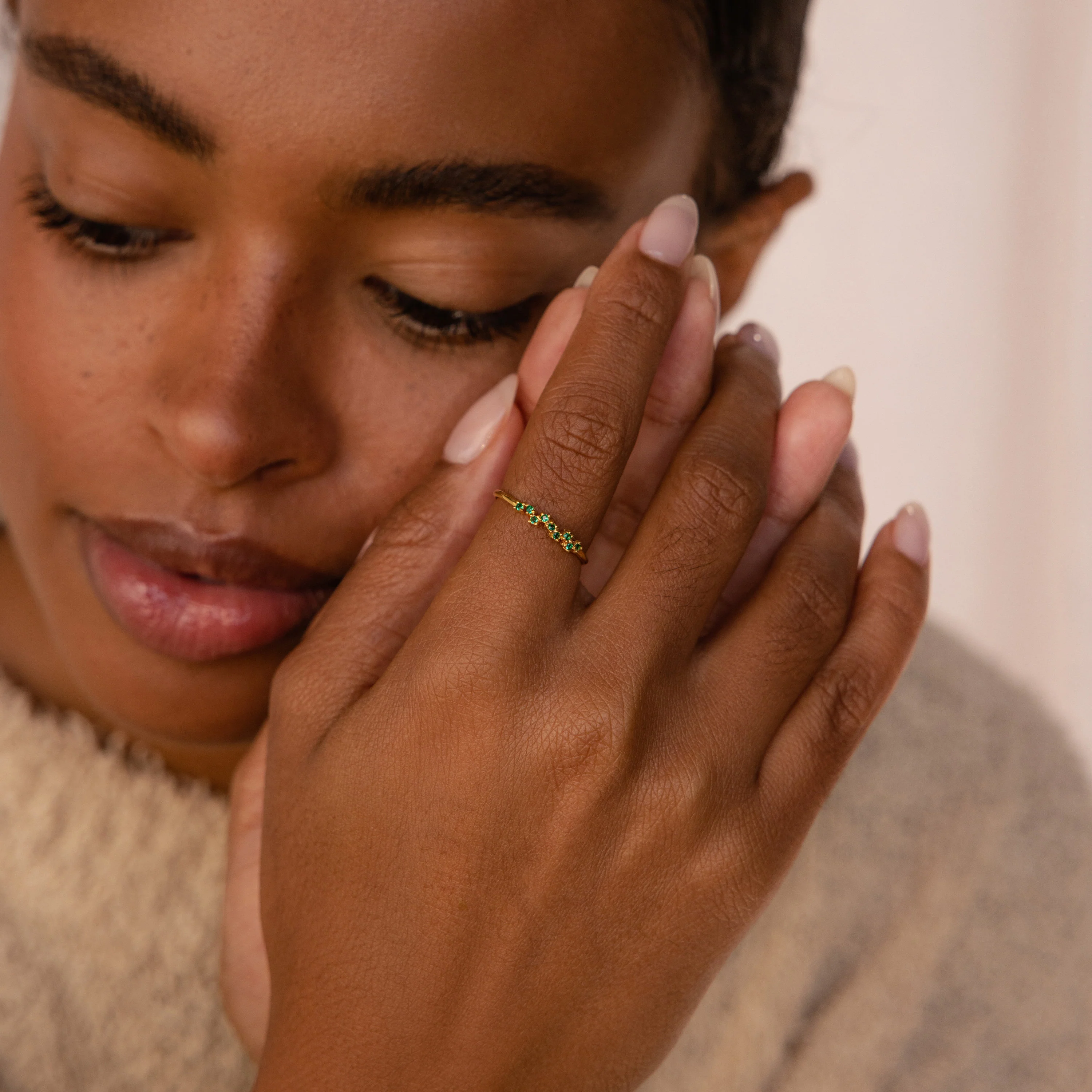 Tiny Cluster Birthstone Ring - Image 2