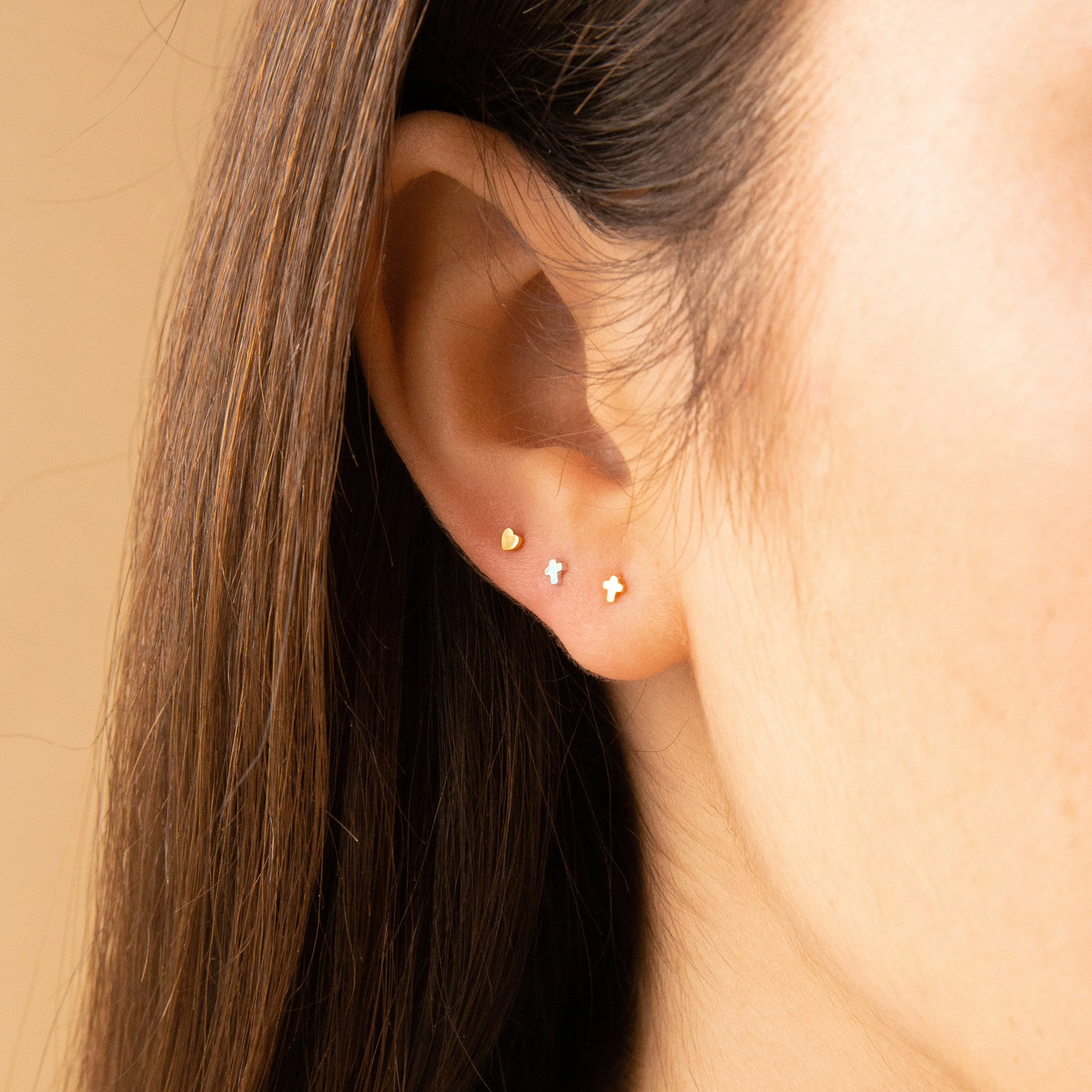 Tiny Cross Studs - Image 4