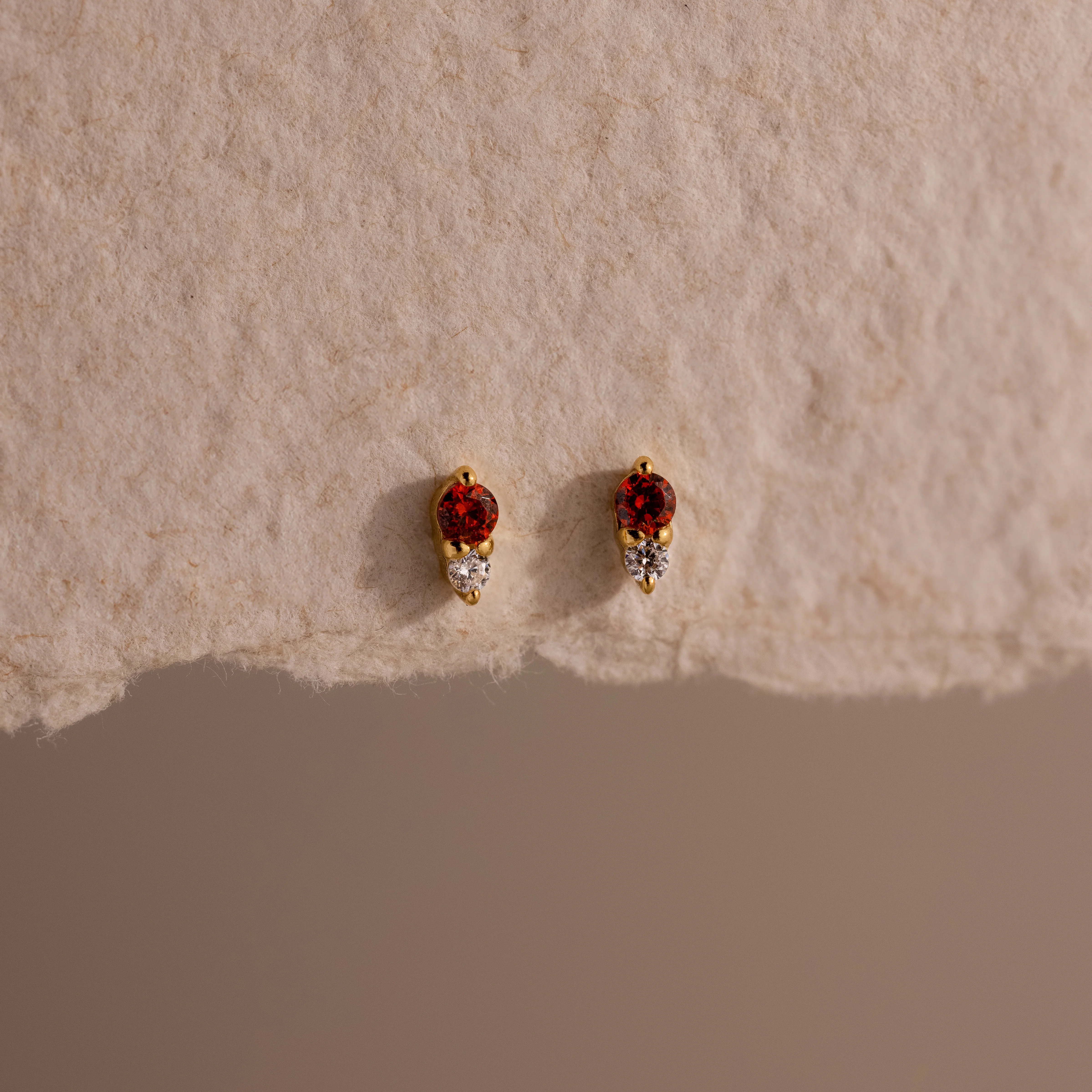 Tiny Duo Birthstone Flatback Studs - Image 9