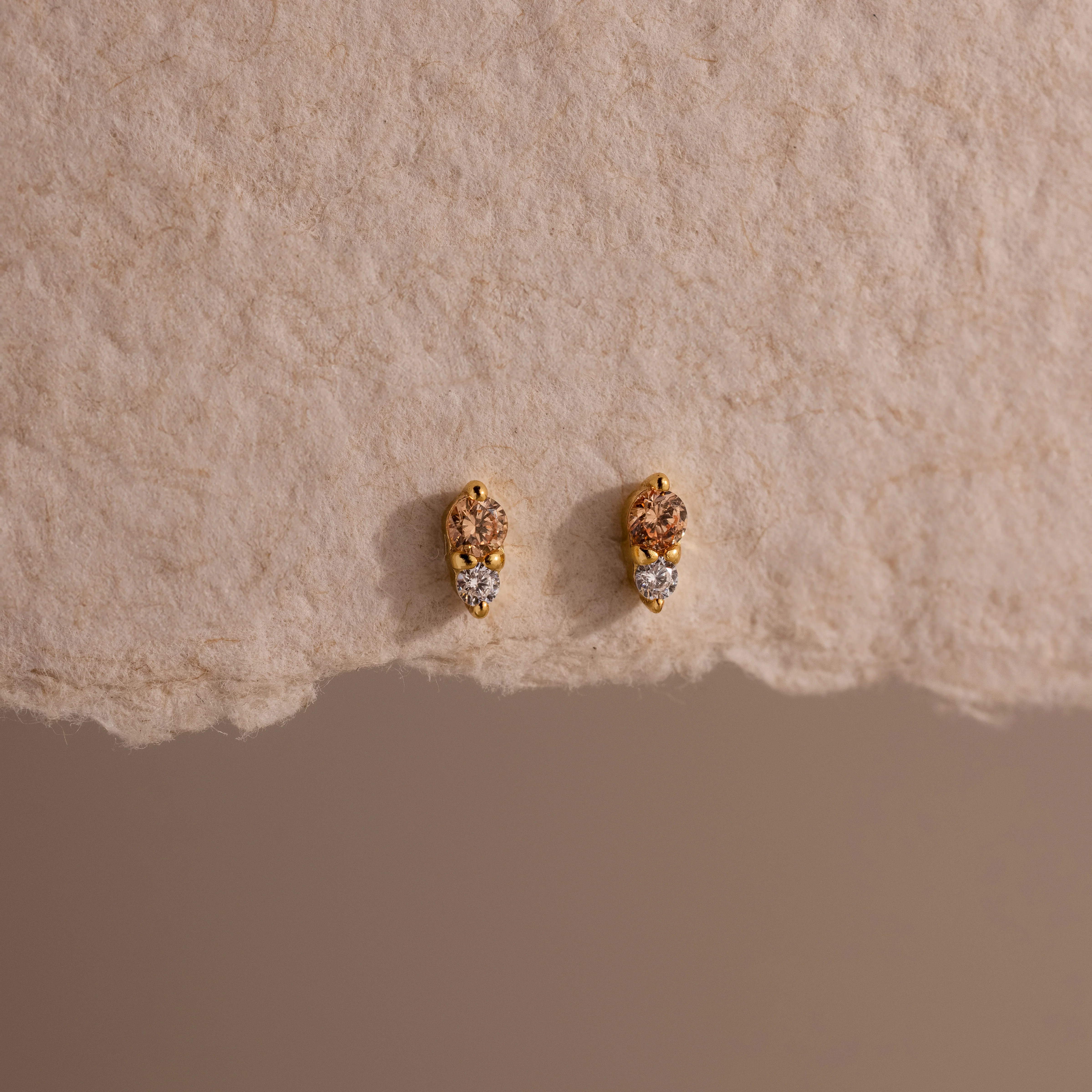 Tiny Duo Birthstone Flatback Studs - Image 11